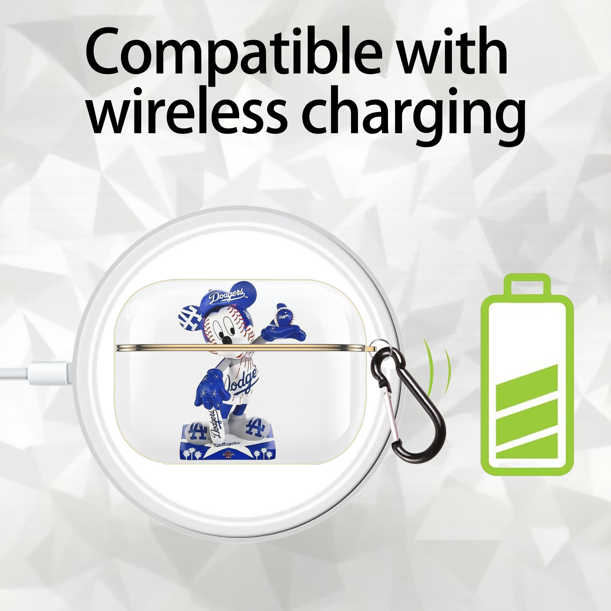  Luxury Gold AirPods Pro Case With Keychain, Flexible PC Material, Full Protection, Precise Cutouts, Anti-Fingerprint, Washable, Durable Design