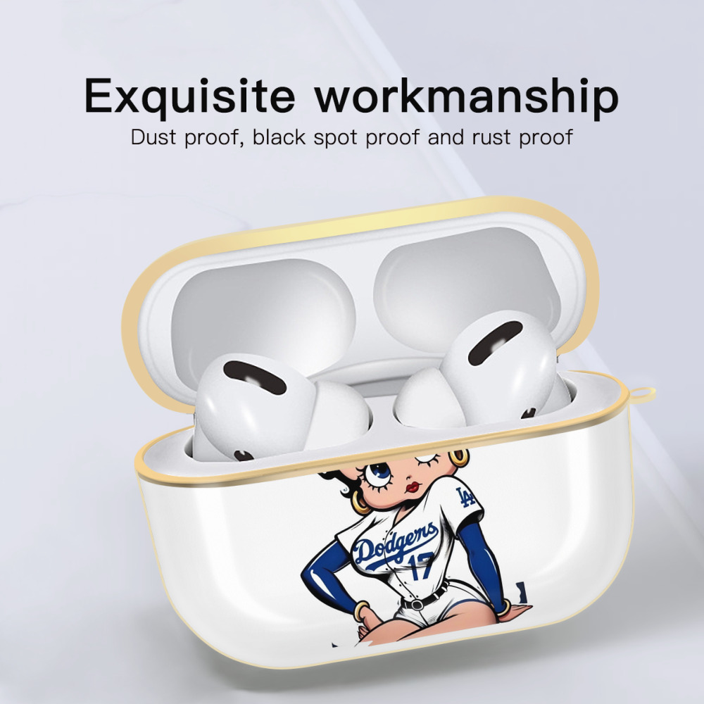  Luxury Gold AirPods Pro Case With Keychain, Flexible PC Material, Full Protection, Precise Cutouts, Anti-Fingerprint, Washable, Durable Design