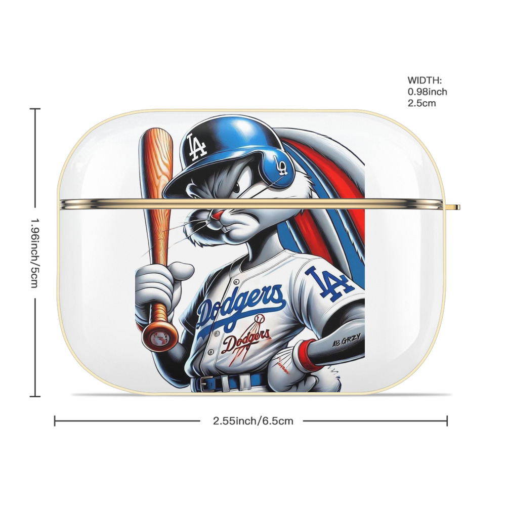  Luxury Gold AirPods Pro Case With Keychain, Flexible PC Material, Full Protection, Precise Cutouts, Anti-Fingerprint, Washable, Durable Design