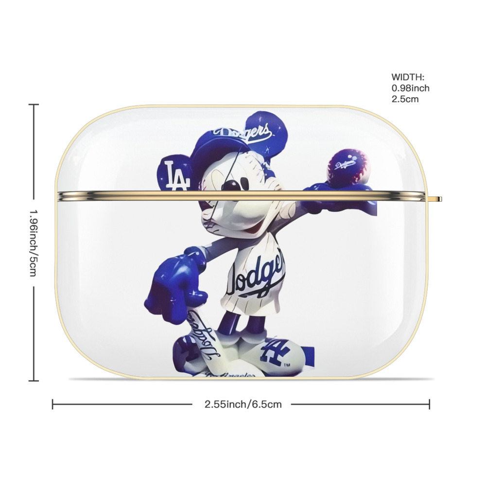  Luxury Gold AirPods Pro Case With Keychain, Flexible PC Material, Full Protection, Precise Cutouts, Anti-Fingerprint, Washable, Durable Design