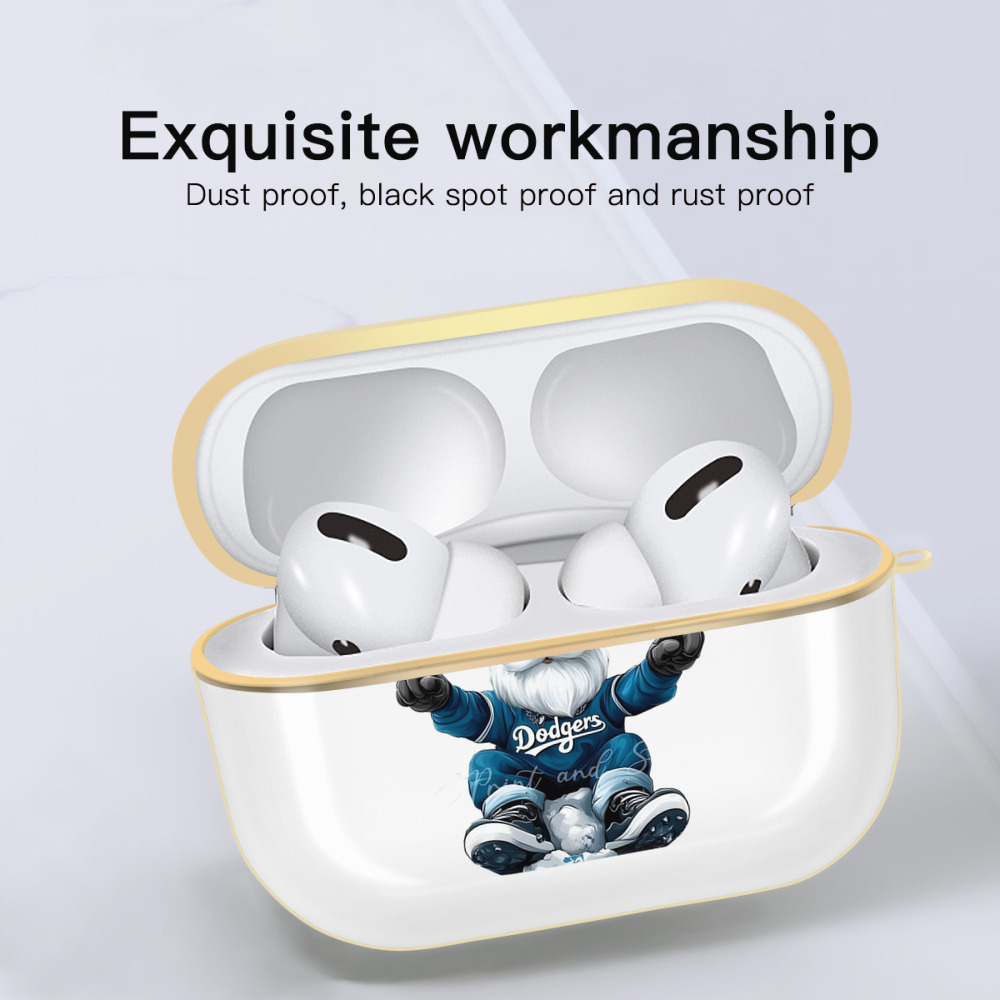  Luxury Gold AirPods Pro Case With Keychain, Flexible PC Material, Full Protection, Precise Cutouts, Anti-Fingerprint, Washable, Durable Design