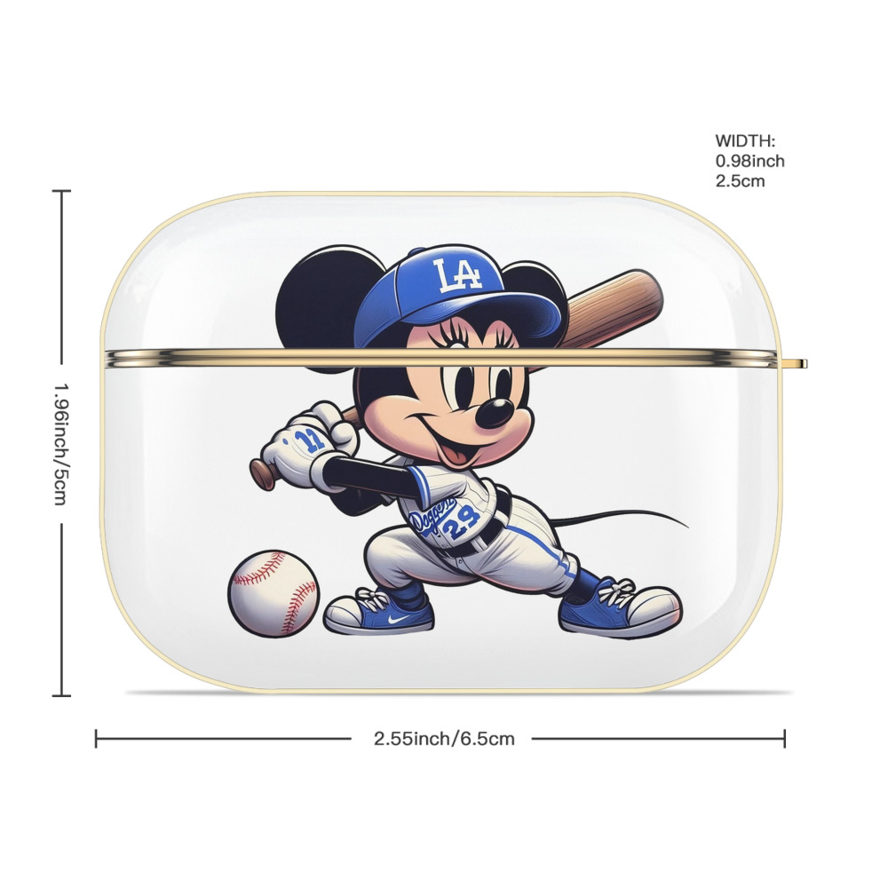  Luxury Gold AirPods Pro Case With Keychain, Flexible PC Material, Full Protection, Precise Cutouts, Anti-Fingerprint, Washable, Durable Design