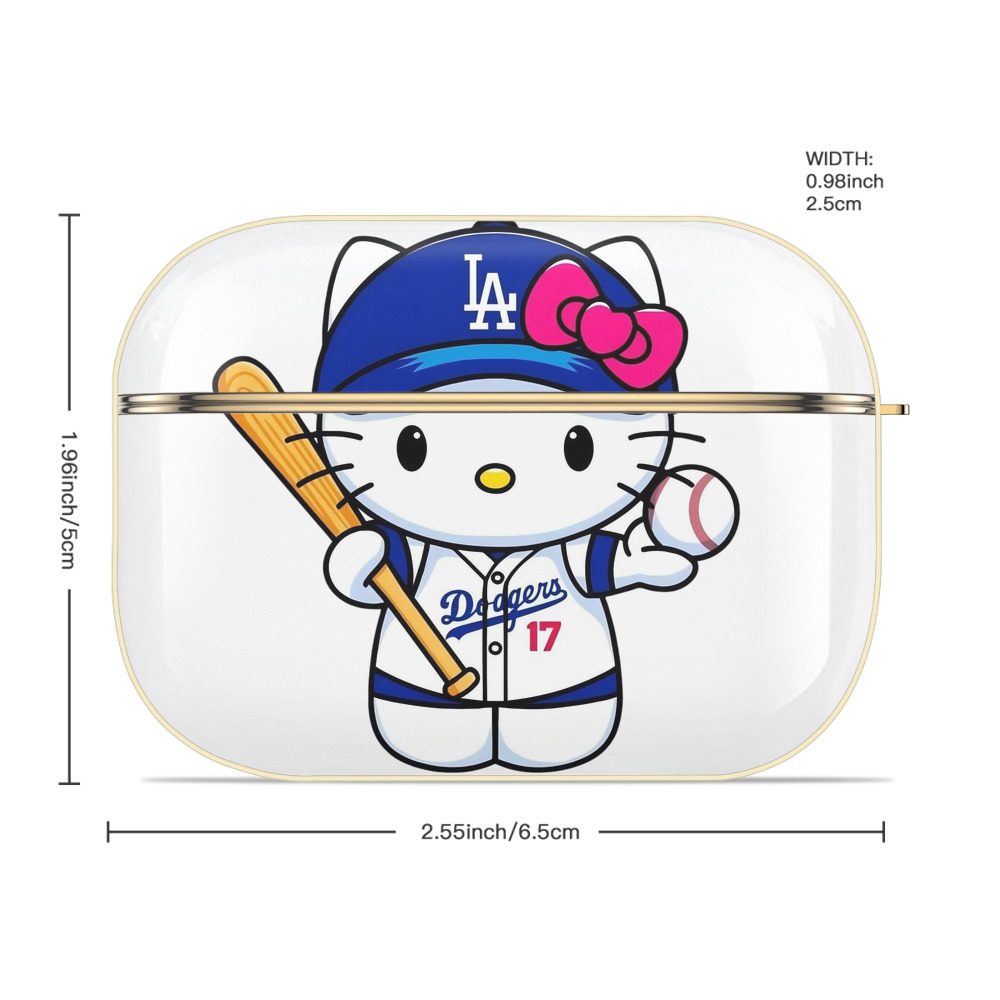  Luxury Gold AirPods Pro Case With Keychain, Flexible PC Material, Full Protection, Precise Cutouts, Anti-Fingerprint, Washable, Durable Design