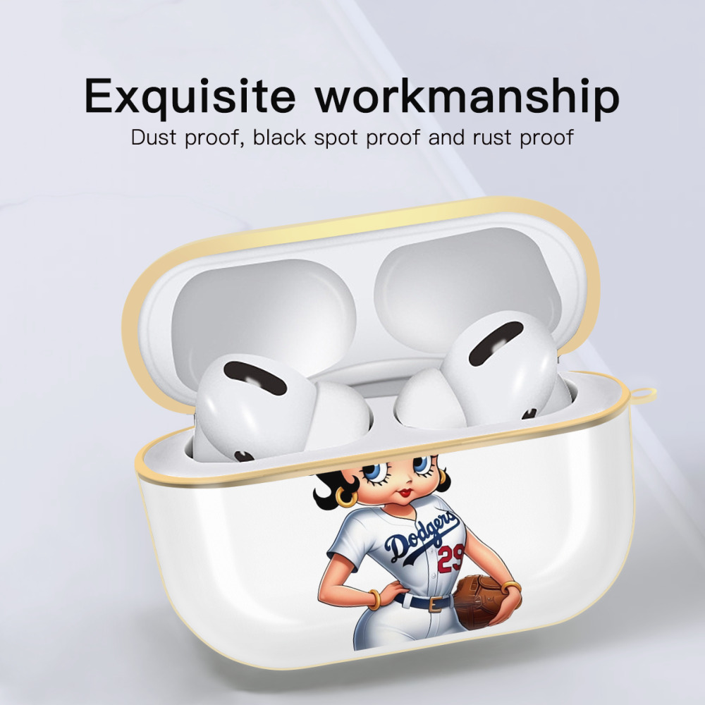  Luxury Gold AirPods Pro Case With Keychain, Flexible PC Material, Full Protection, Precise Cutouts, Anti-Fingerprint, Washable, Durable Design