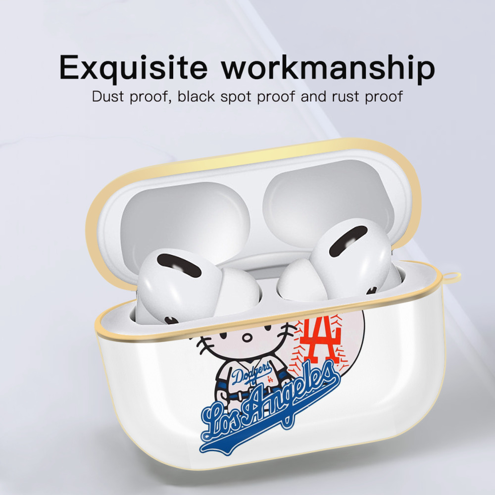  Luxury Gold AirPods Pro Case With Keychain, Flexible PC Material, Full Protection, Precise Cutouts, Anti-Fingerprint, Washable, Durable Design