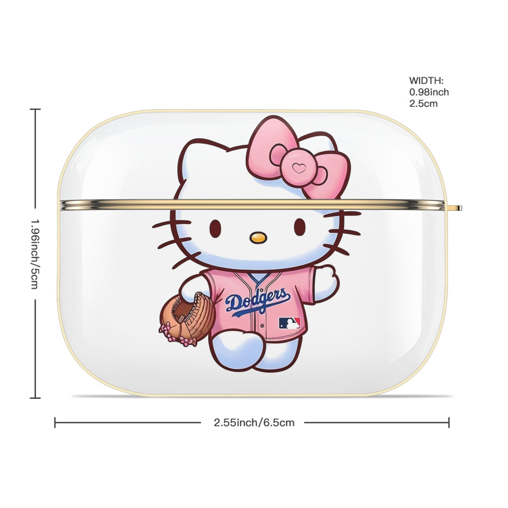  Luxury Gold AirPods Pro Case With Keychain, Flexible PC Material, Full Protection, Precise Cutouts, Anti-Fingerprint, Washable, Durable Design