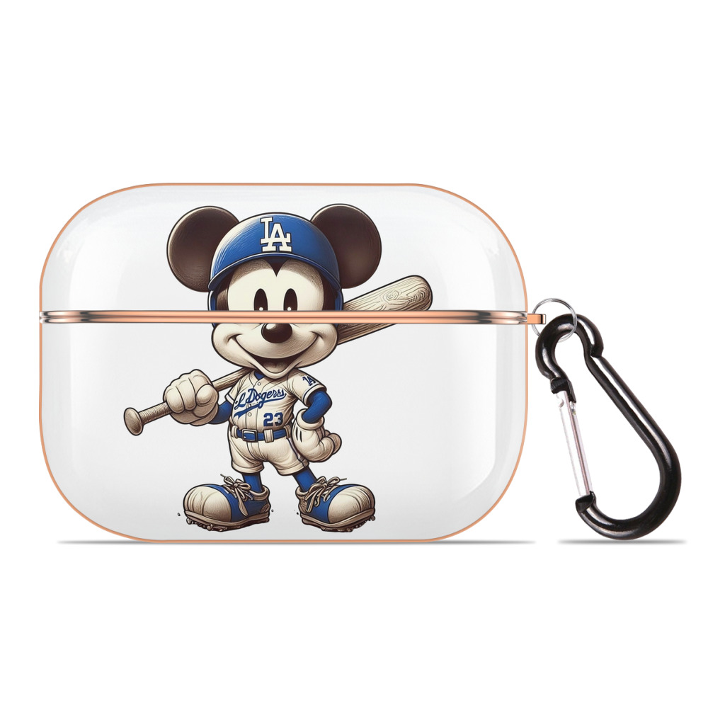  AirPods Pro Protective Case Rose Gold, Flexible PC Material, Precise Fit, Anti-Slip Cover, Full Protection, Fingerprint Resistant, Washable With Keychain