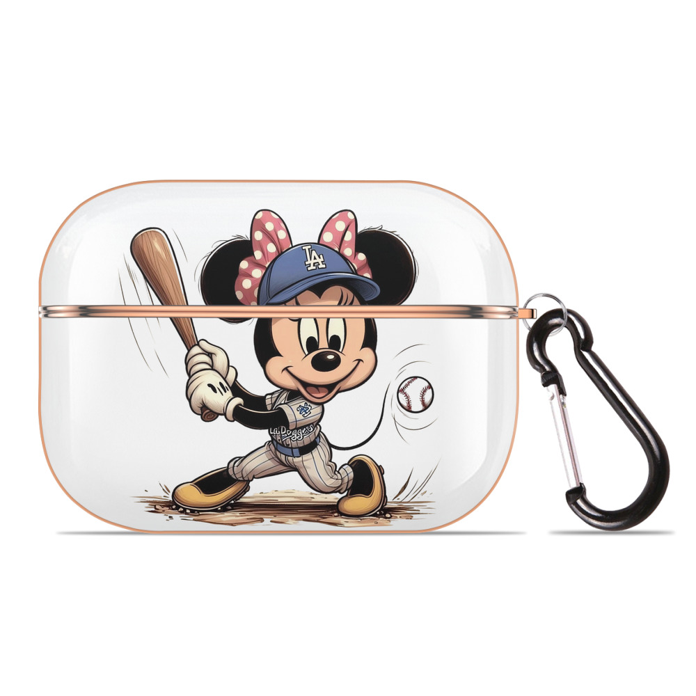  AirPods Pro Protective Case Rose Gold, Flexible PC Material, Precise Fit, Anti-Slip Cover, Full Protection, Fingerprint Resistant, Washable With Keychain