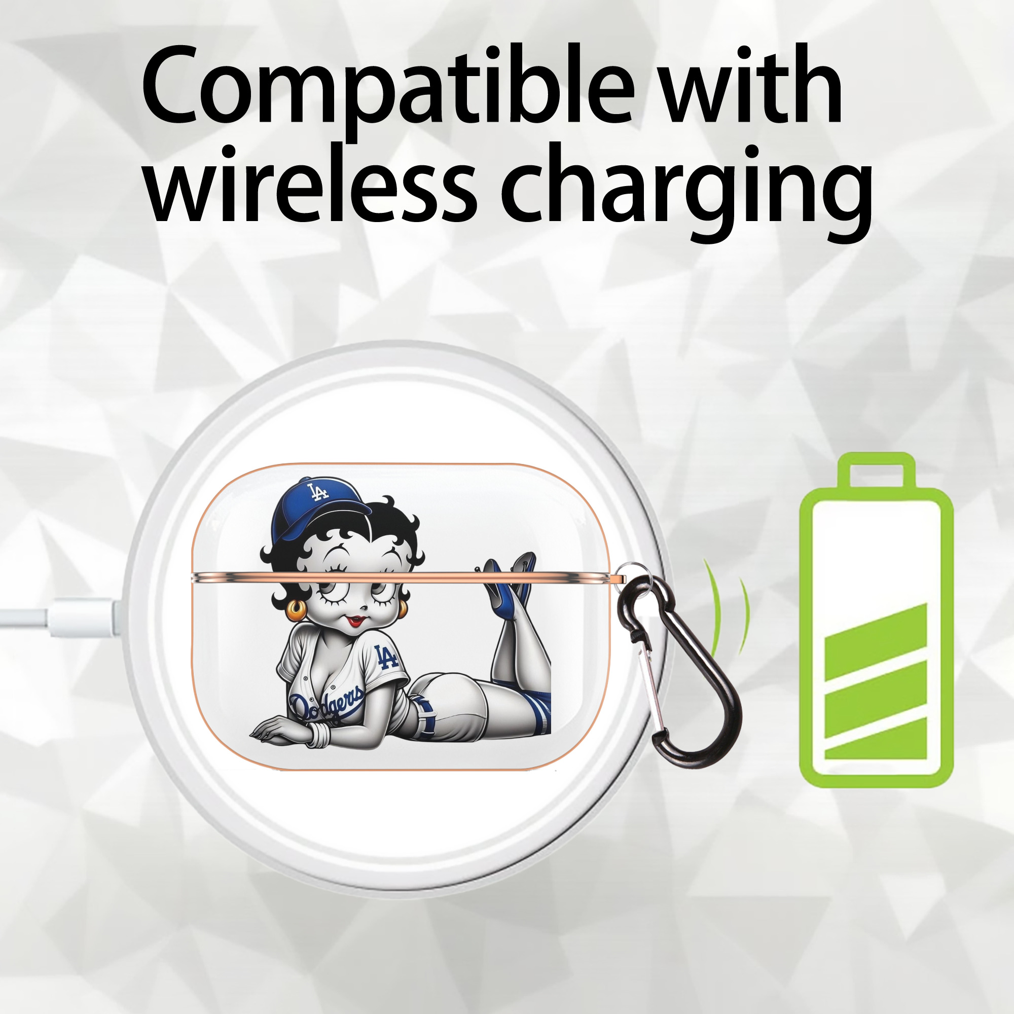  AirPods Pro Protective Case Rose Gold, Flexible PC Material, Precise Fit, Anti-Slip Cover, Full Protection, Fingerprint Resistant, Washable With Keychain