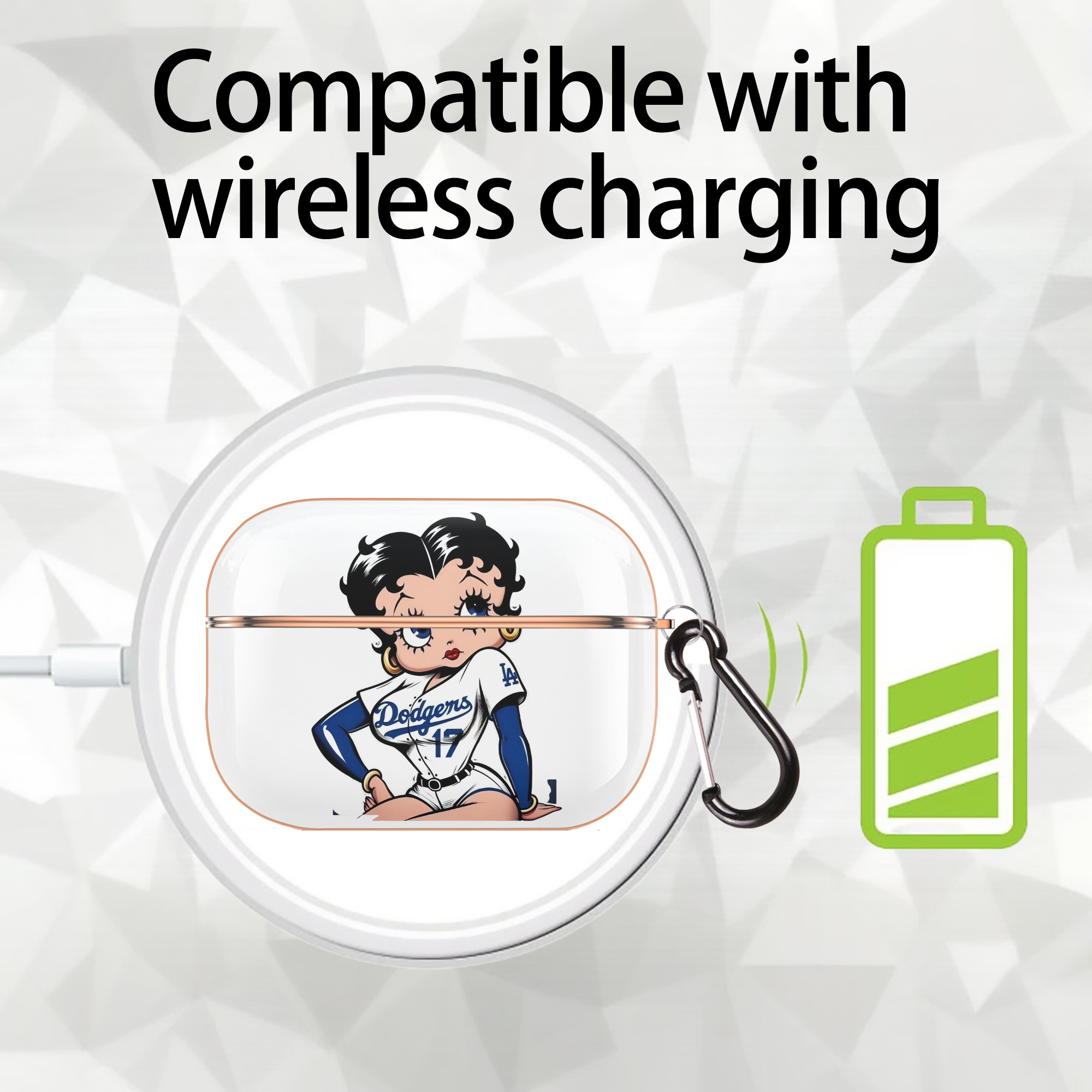  AirPods Pro Protective Case Rose Gold, Flexible PC Material, Precise Fit, Anti-Slip Cover, Full Protection, Fingerprint Resistant, Washable With Keychain