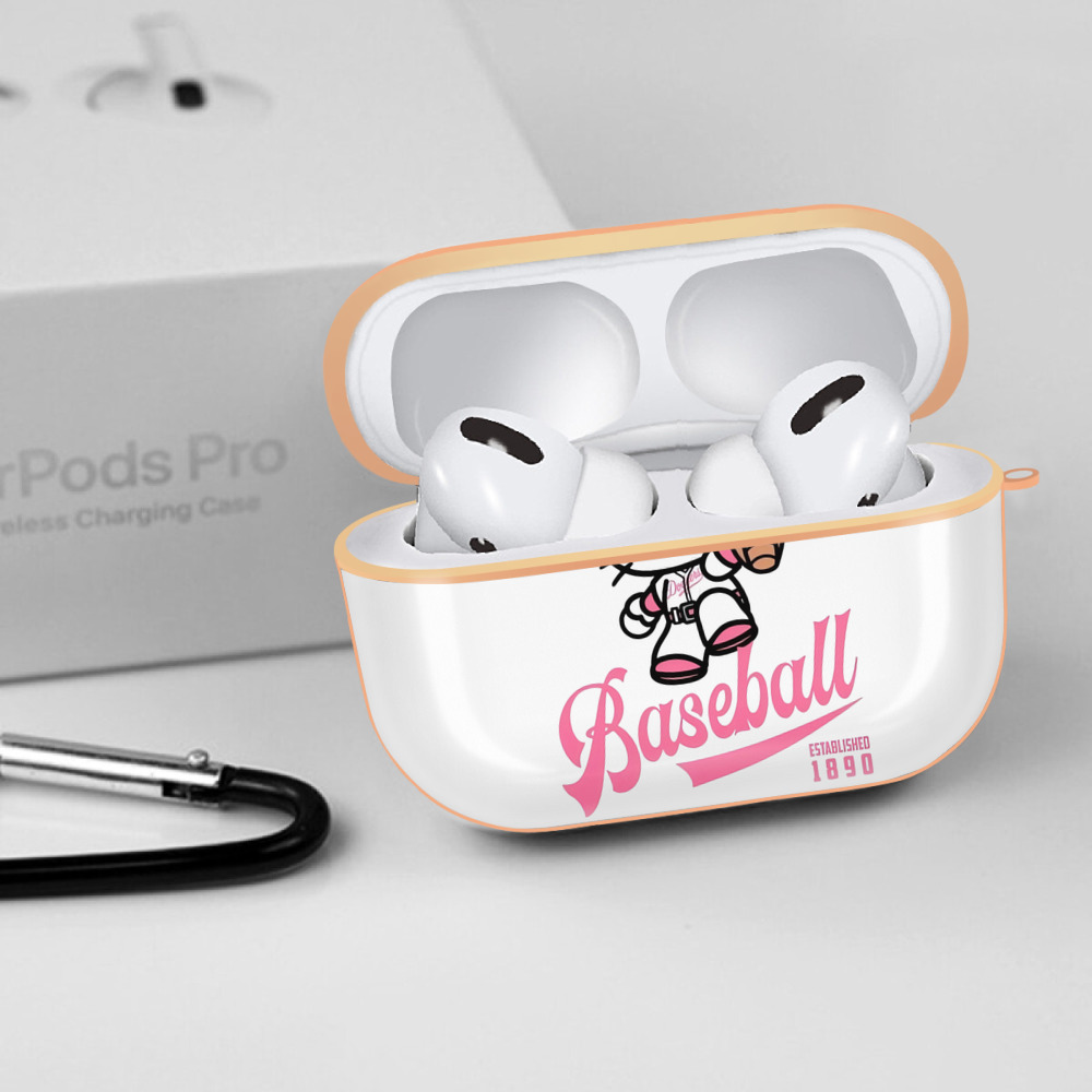  AirPods Pro Protective Case Rose Gold, Flexible PC Material, Precise Fit, Anti-Slip Cover, Full Protection, Fingerprint Resistant, Washable With Keychain