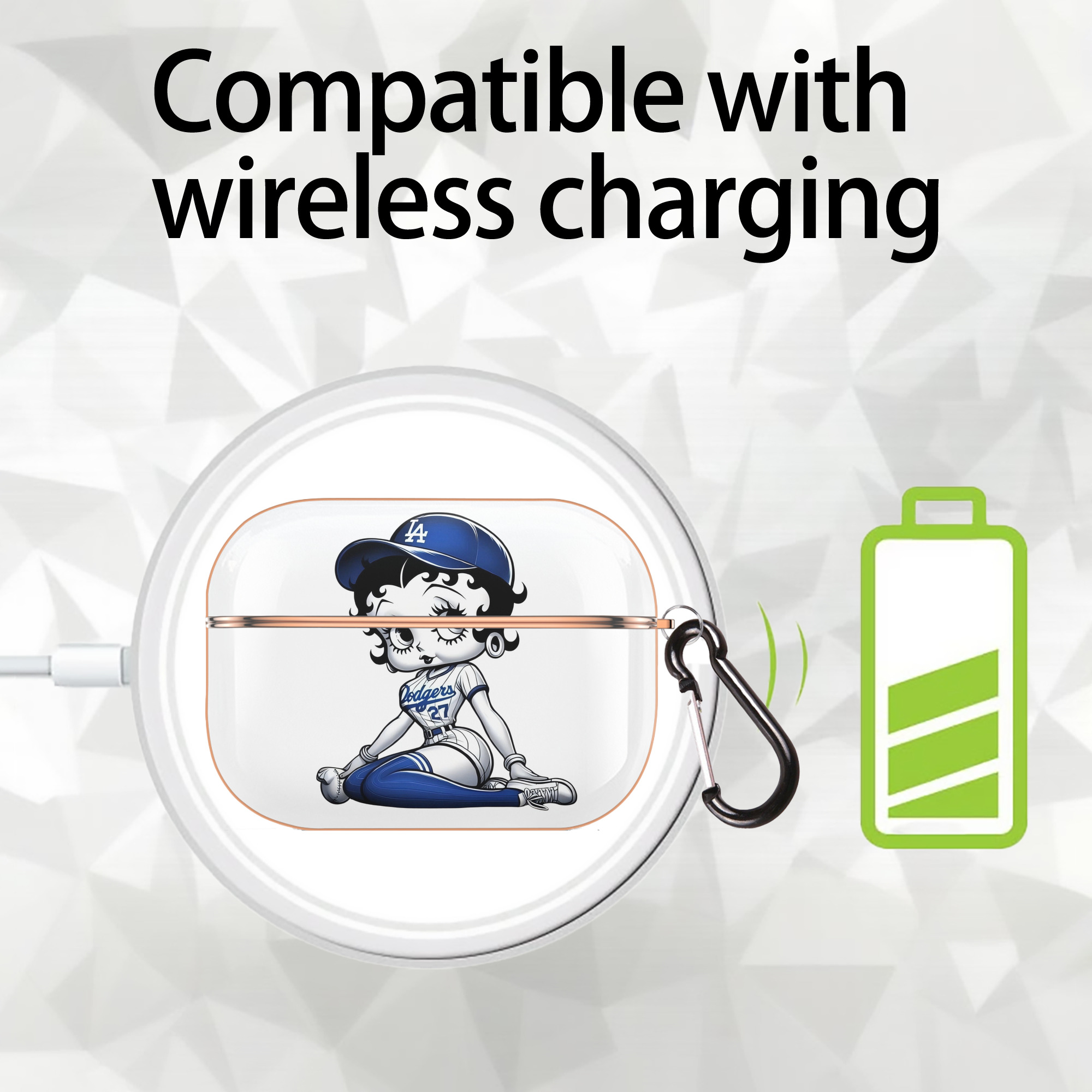  AirPods Pro Protective Case Rose Gold, Flexible PC Material, Precise Fit, Anti-Slip Cover, Full Protection, Fingerprint Resistant, Washable With Keychain