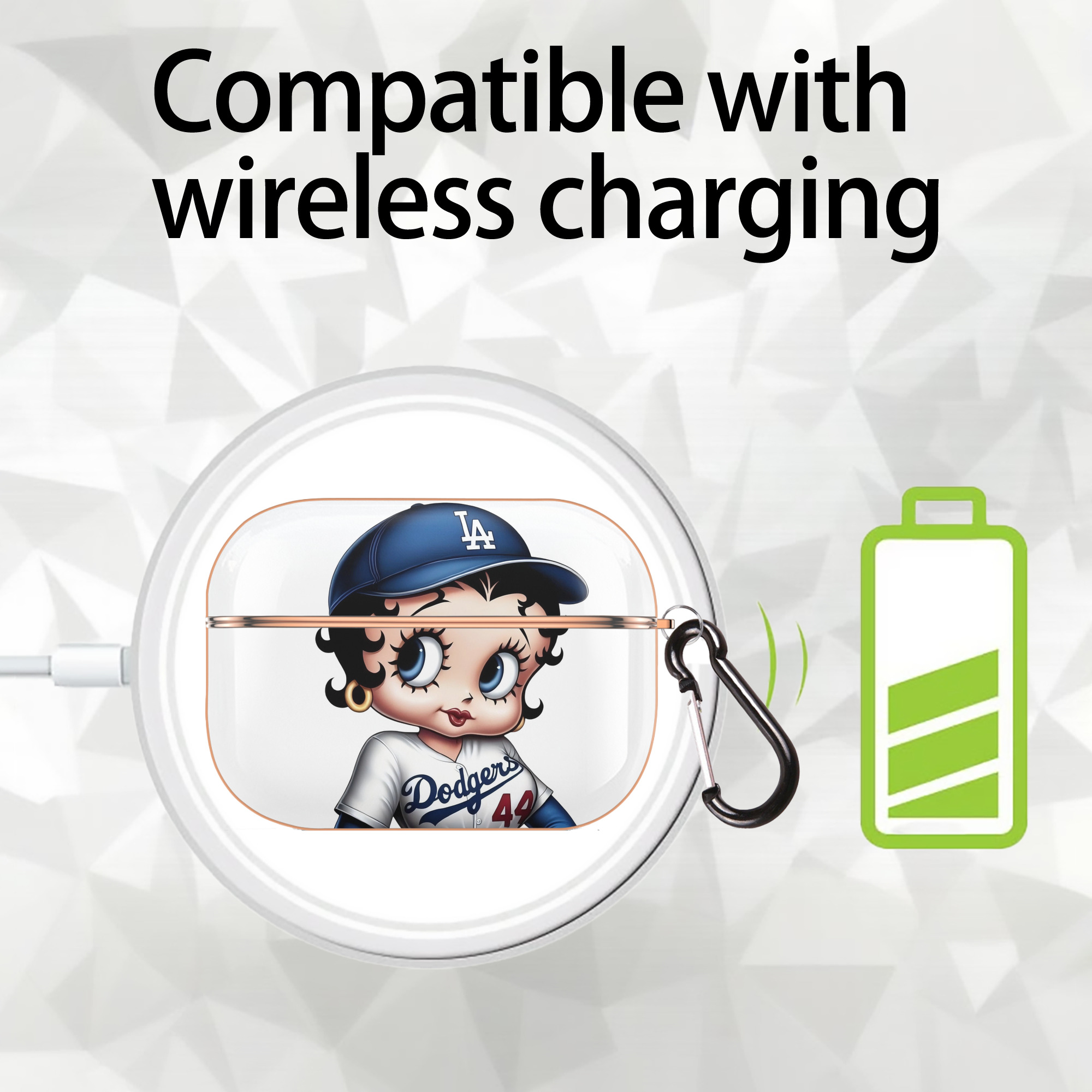  AirPods Pro Protective Case Rose Gold, Flexible PC Material, Precise Fit, Anti-Slip Cover, Full Protection, Fingerprint Resistant, Washable With Keychain