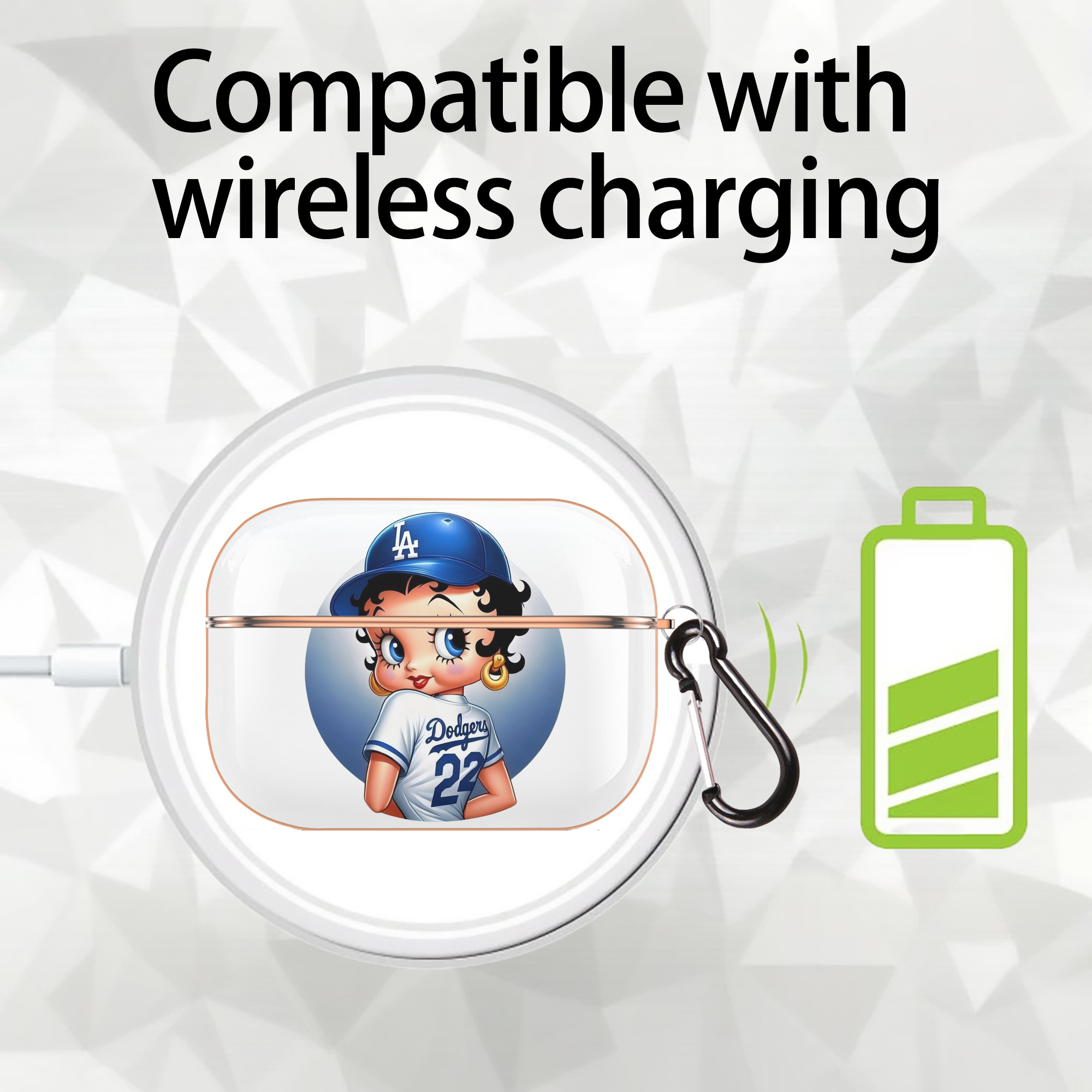  AirPods Pro Protective Case Rose Gold, Flexible PC Material, Precise Fit, Anti-Slip Cover, Full Protection, Fingerprint Resistant, Washable With Keychain