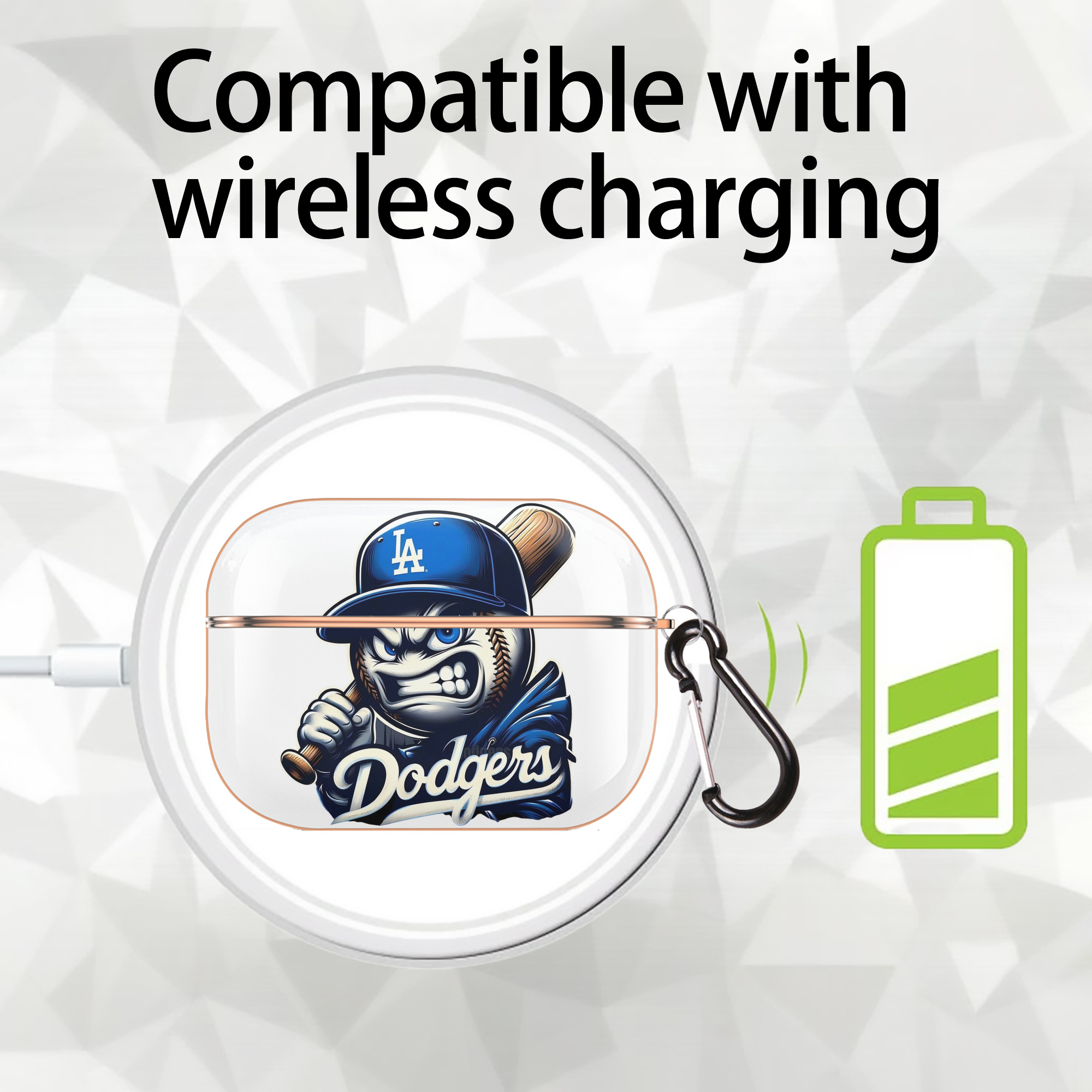  AirPods Pro Protective Case Rose Gold, Flexible PC Material, Precise Fit, Anti-Slip Cover, Full Protection, Fingerprint Resistant, Washable With Keychain