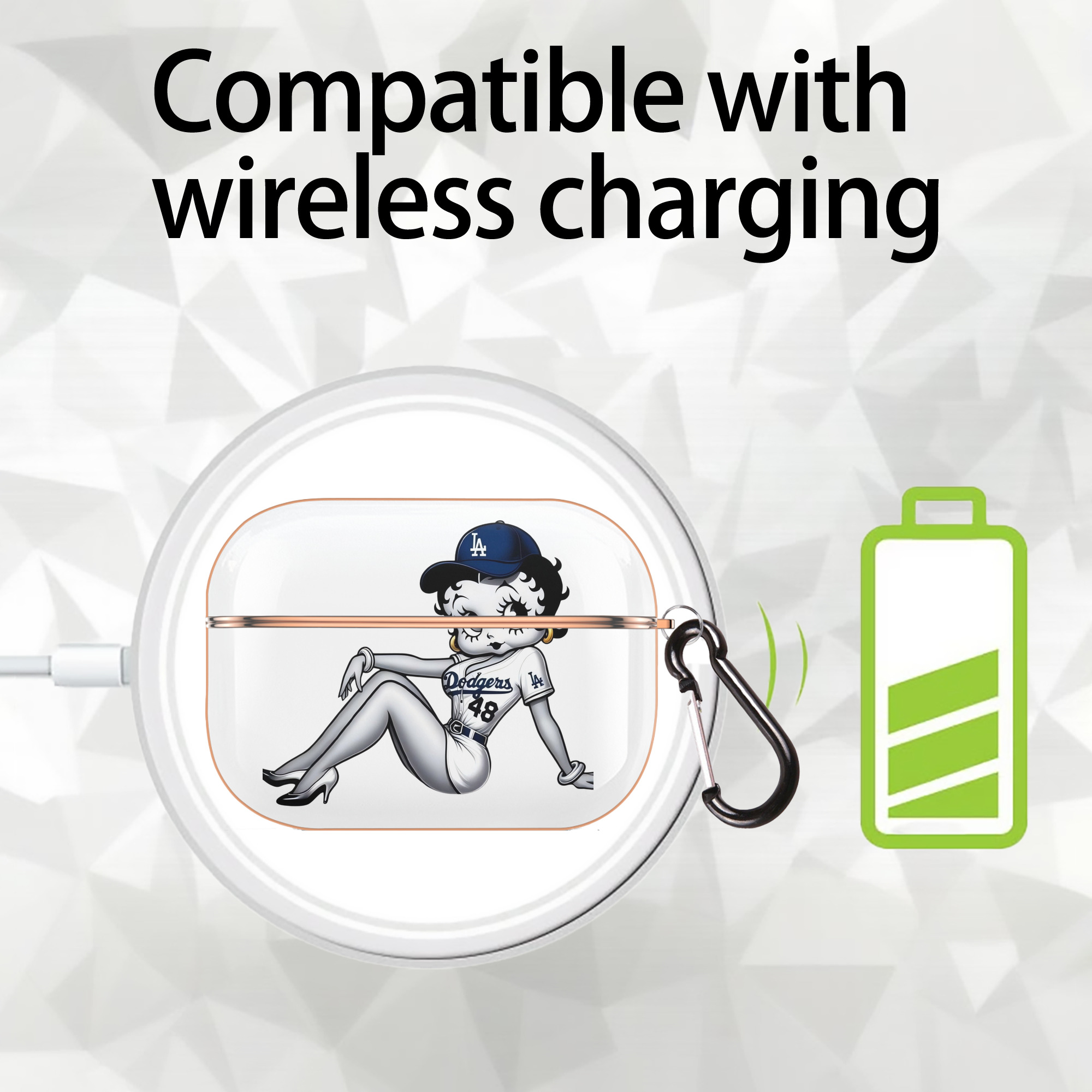  AirPods Pro Protective Case Rose Gold, Flexible PC Material, Precise Fit, Anti-Slip Cover, Full Protection, Fingerprint Resistant, Washable With Keychain