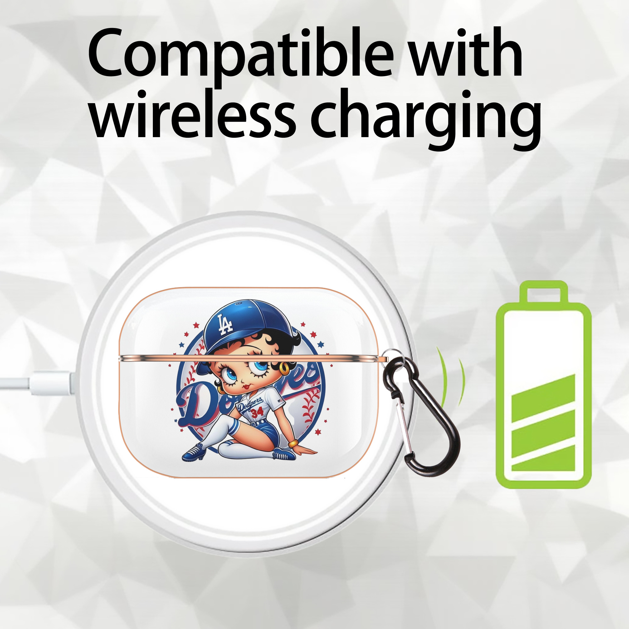  AirPods Pro Protective Case Rose Gold, Flexible PC Material, Precise Fit, Anti-Slip Cover, Full Protection, Fingerprint Resistant, Washable With Keychain