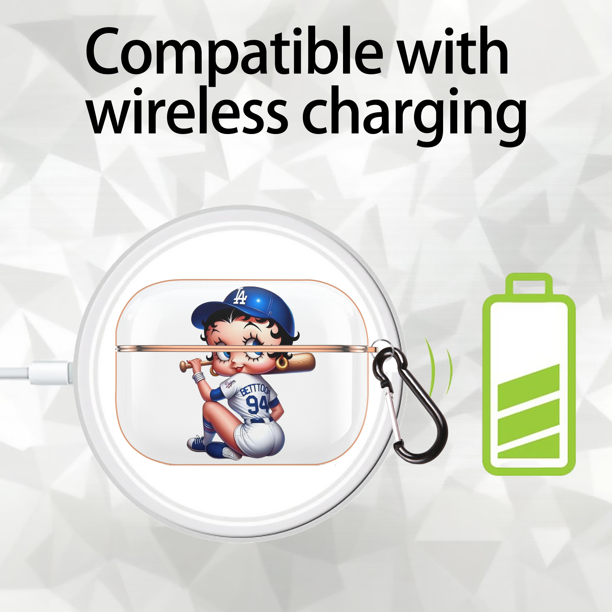  AirPods Pro Protective Case Rose Gold, Flexible PC Material, Precise Fit, Anti-Slip Cover, Full Protection, Fingerprint Resistant, Washable With Keychain