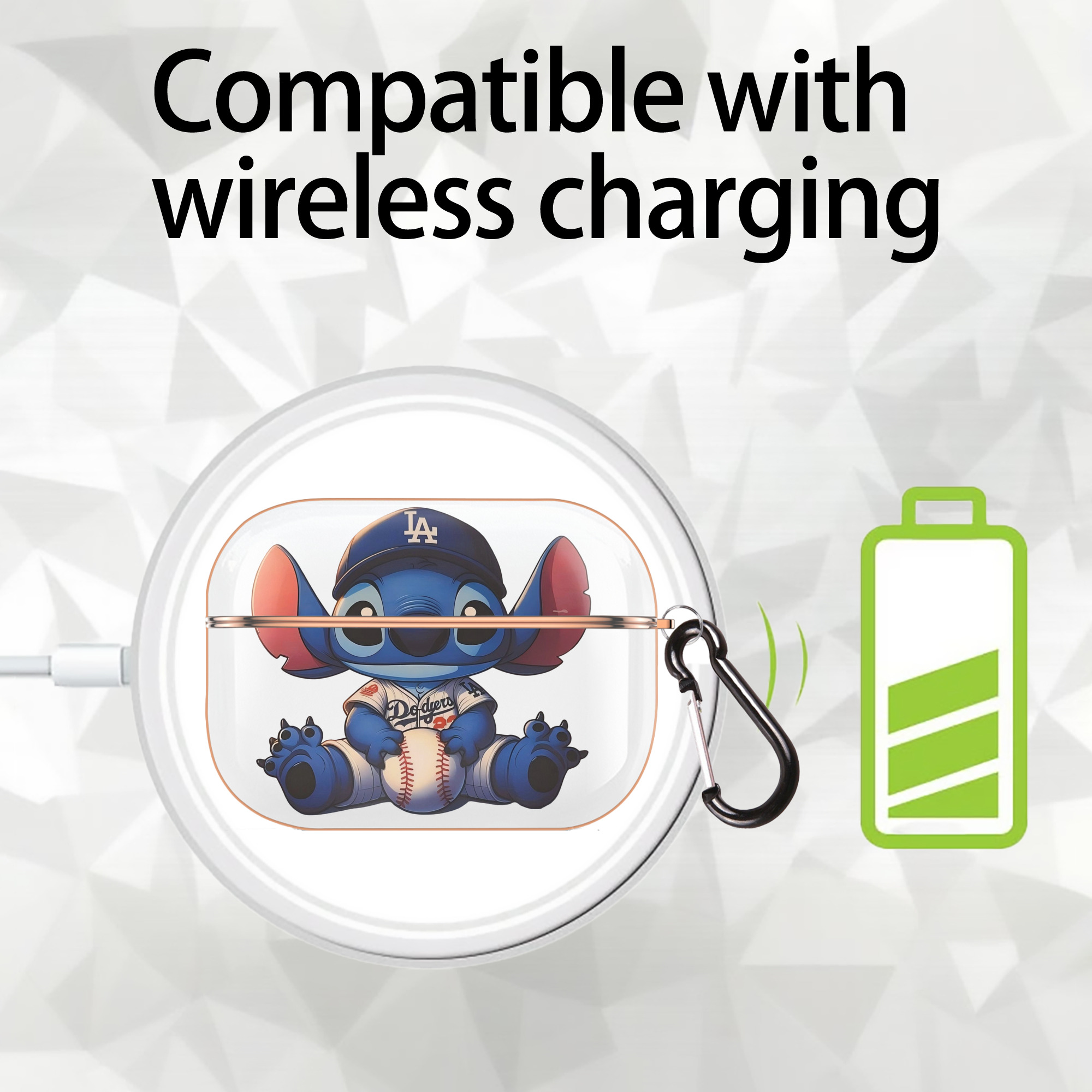  AirPods Pro Protective Case Rose Gold, Flexible PC Material, Precise Fit, Anti-Slip Cover, Full Protection, Fingerprint Resistant, Washable With Keychain