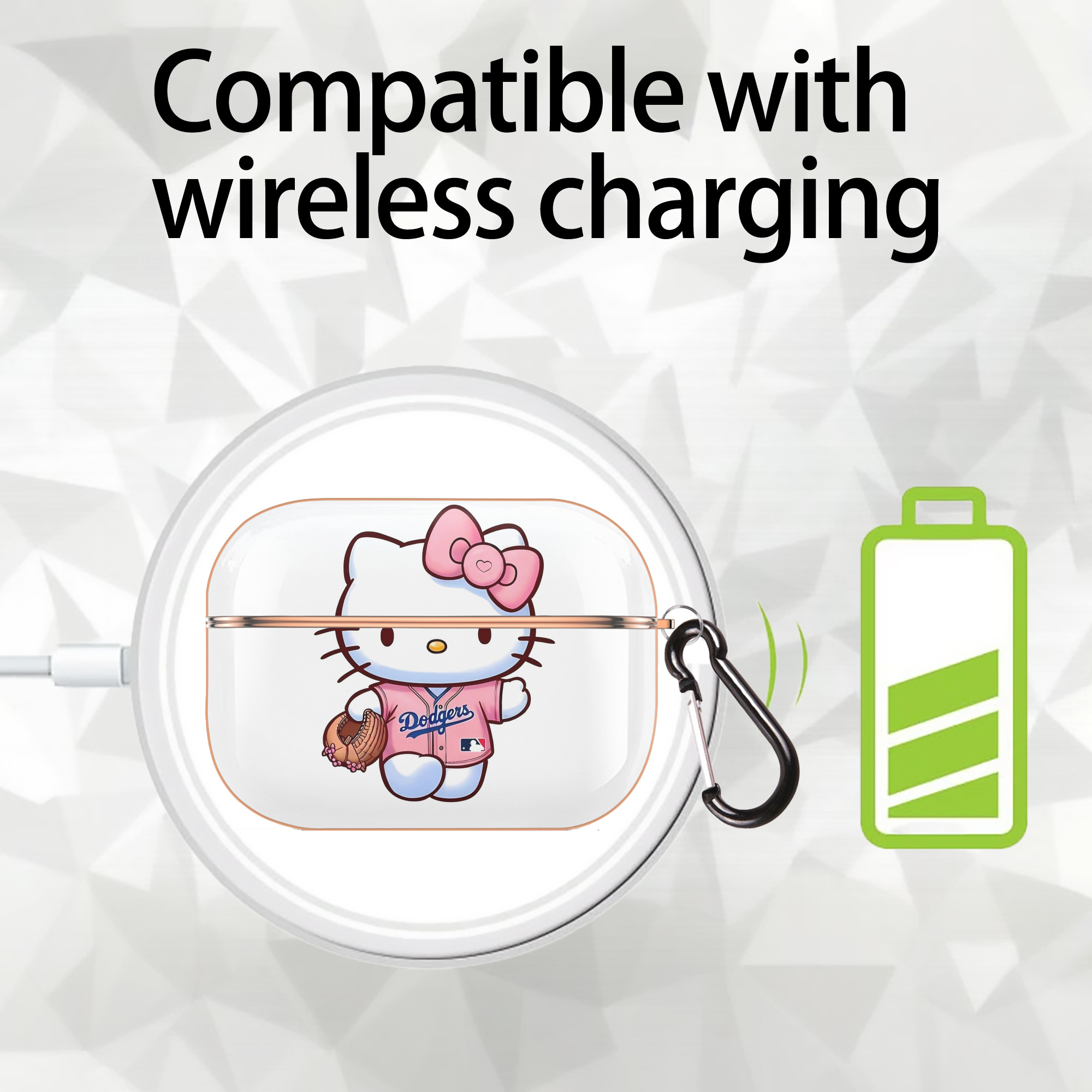  AirPods Pro Protective Case Rose Gold, Flexible PC Material, Precise Fit, Anti-Slip Cover, Full Protection, Fingerprint Resistant, Washable With Keychain