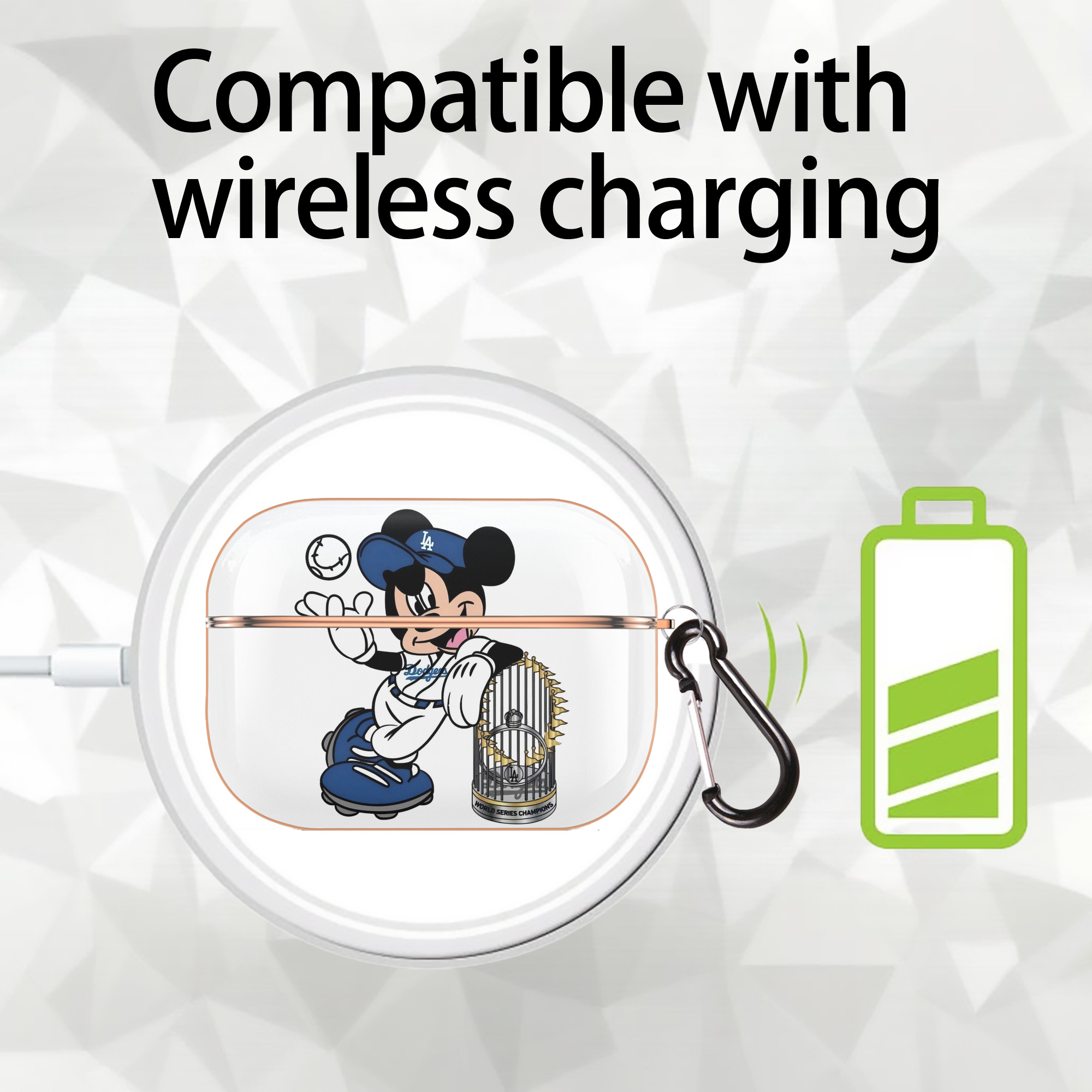  AirPods Pro Protective Case Rose Gold, Flexible PC Material, Precise Fit, Anti-Slip Cover, Full Protection, Fingerprint Resistant, Washable With Keychain