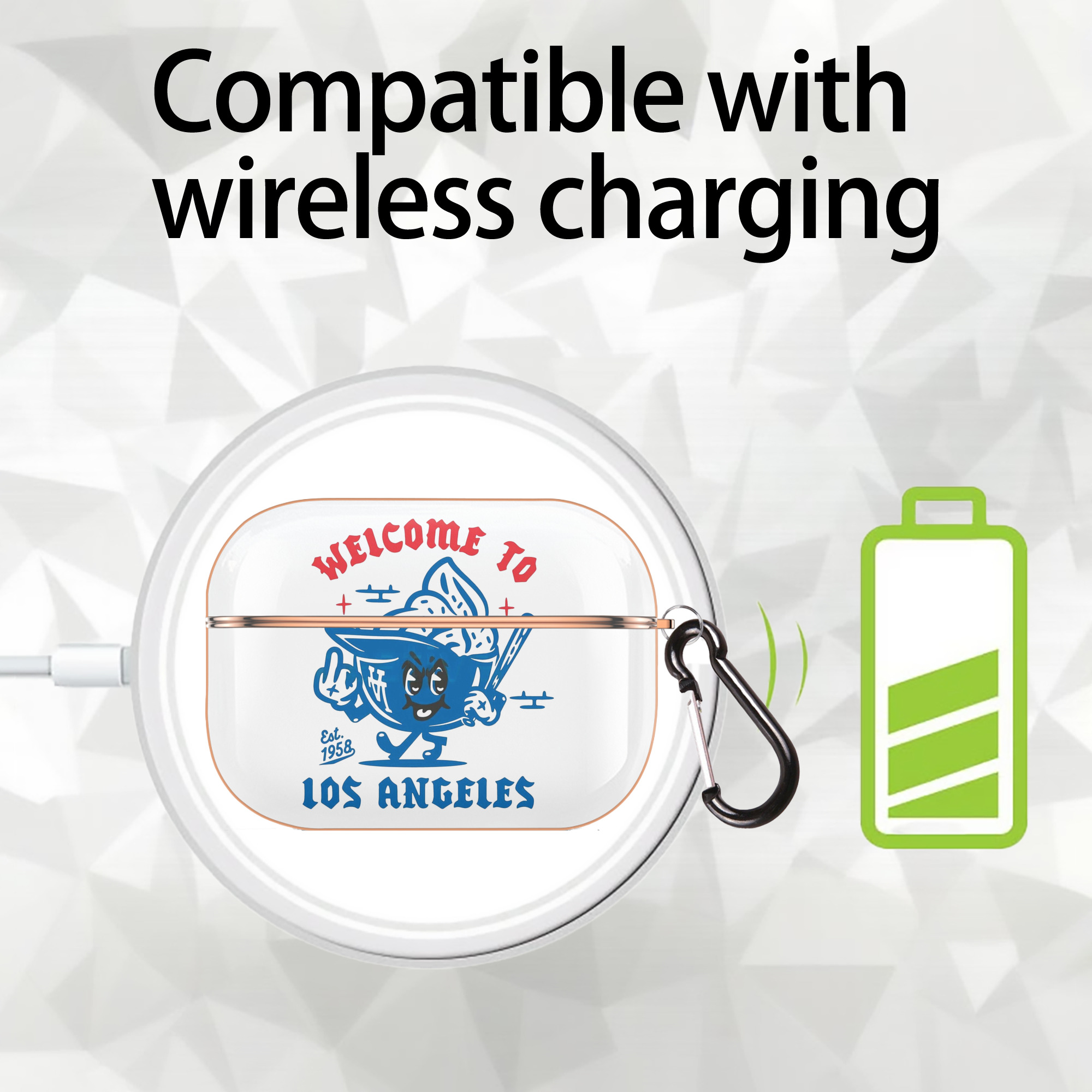  AirPods Pro Protective Case Rose Gold, Flexible PC Material, Precise Fit, Anti-Slip Cover, Full Protection, Fingerprint Resistant, Washable With Keychain