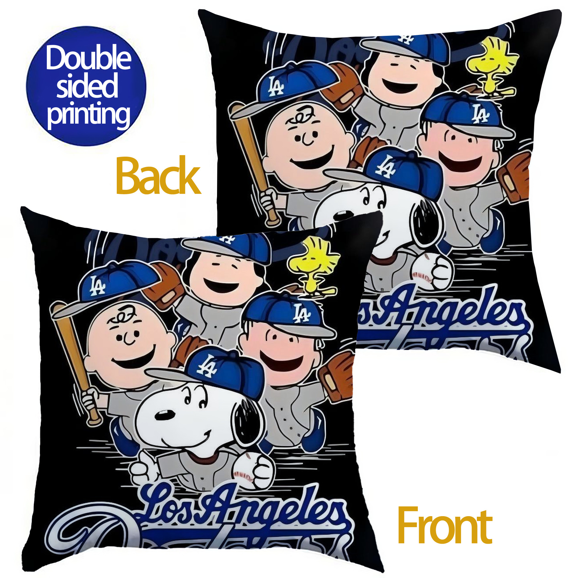  Soft Polyester Pillow Cover With Insert – Double-Sided Design, Invisible Zipper, Durable & Breathable – Easy Care Cushion Set