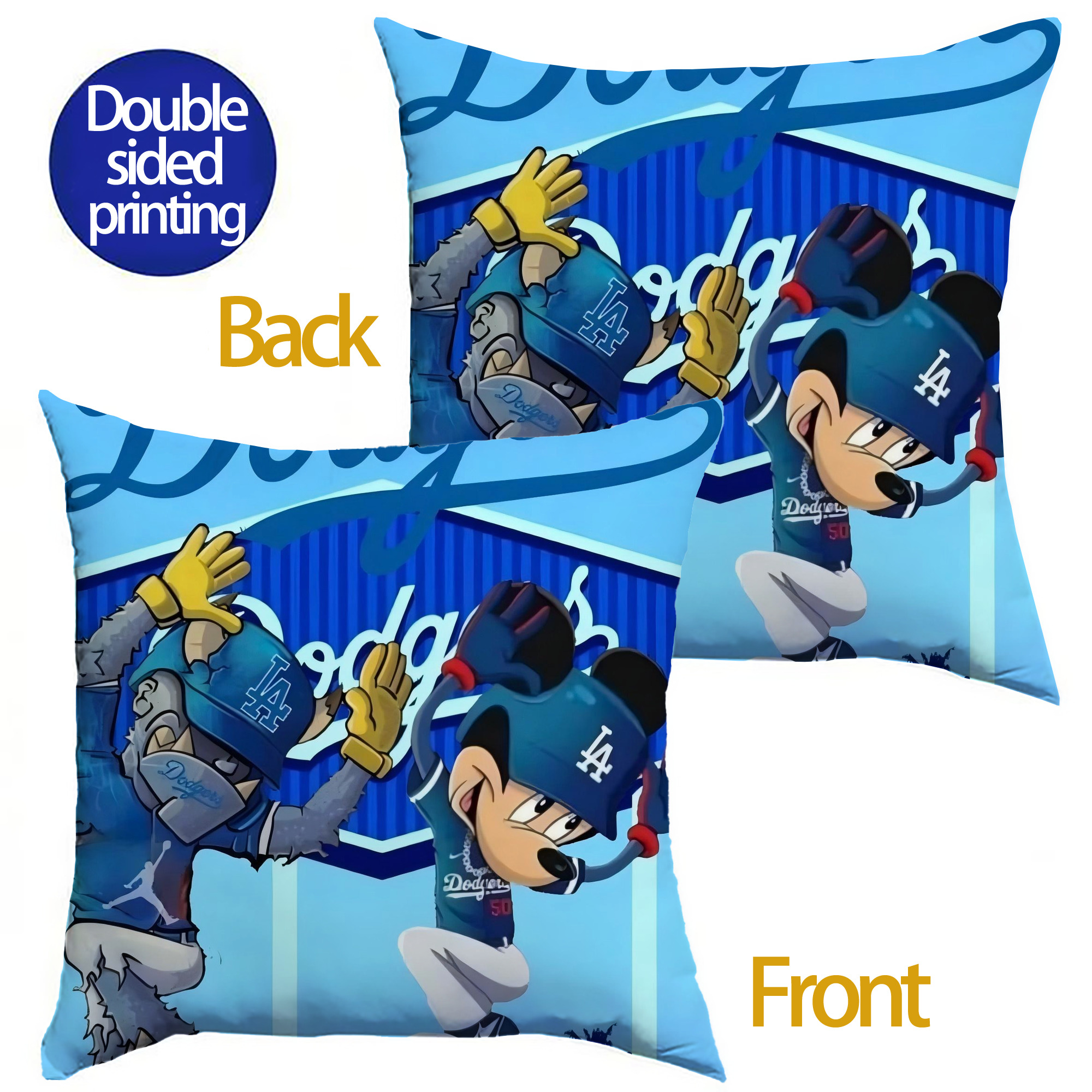  Soft Polyester Pillow Cover With Insert – Double-Sided Design, Invisible Zipper, Durable & Breathable – Easy Care Cushion Set