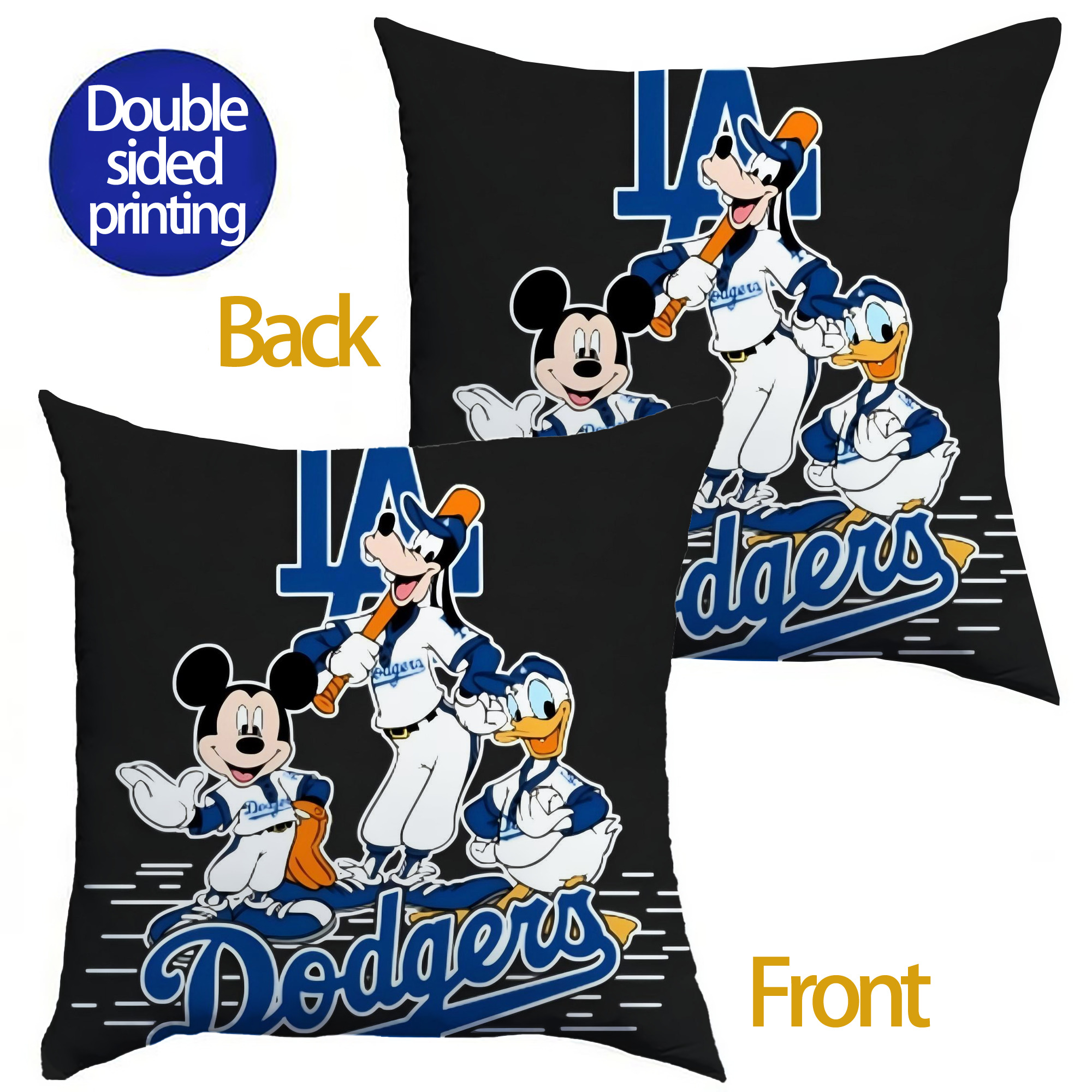  Soft Polyester Pillow Cover With Insert – Double-Sided Design, Invisible Zipper, Durable & Breathable – Easy Care Cushion Set