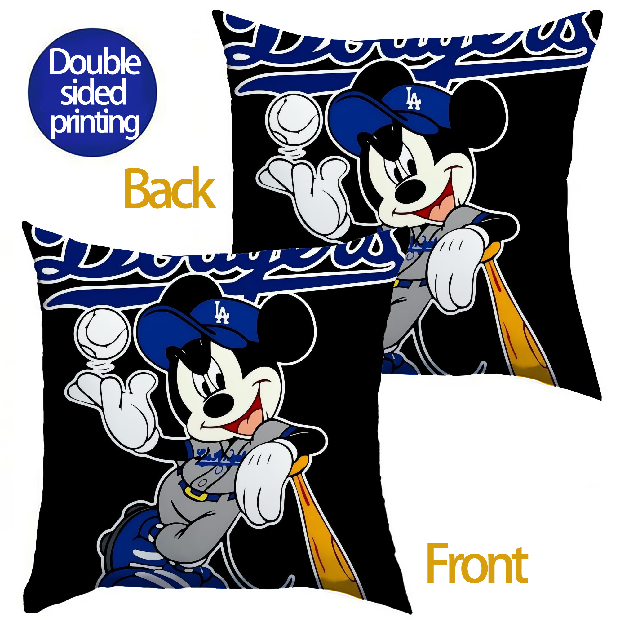  Soft Polyester Pillow Cover With Insert – Double-Sided Design, Invisible Zipper, Durable & Breathable – Easy Care Cushion Set