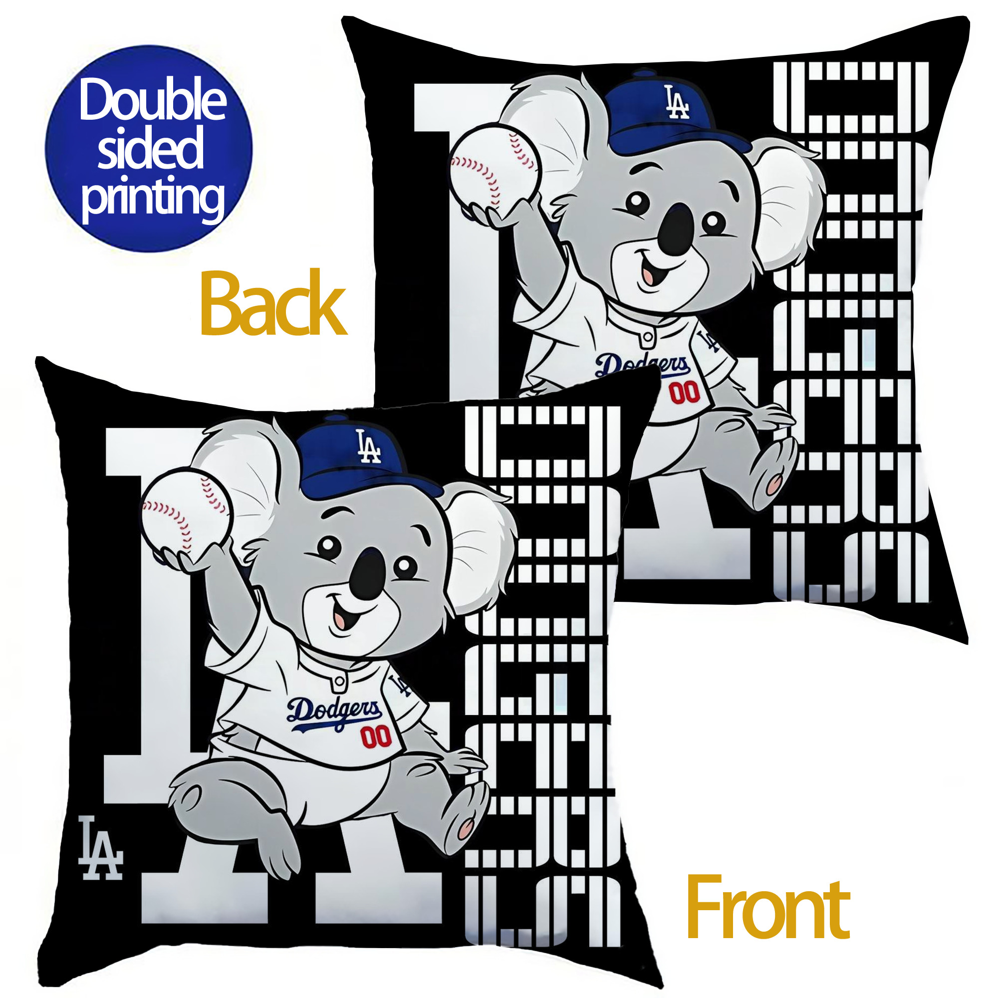  Soft Polyester Pillow Cover With Insert – Double-Sided Design, Invisible Zipper, Durable & Breathable – Easy Care Cushion Set