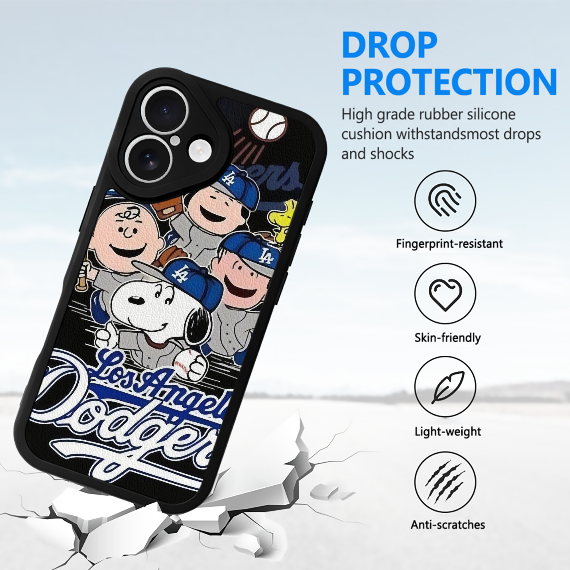  IPhone 16 Silicone Leather Case – UV Print, Lambskin Texture – Perfect Fit, Wireless Charging Compatible, Scratch Resistant, Precise Cutouts – Stylish Protection For IPhone 16