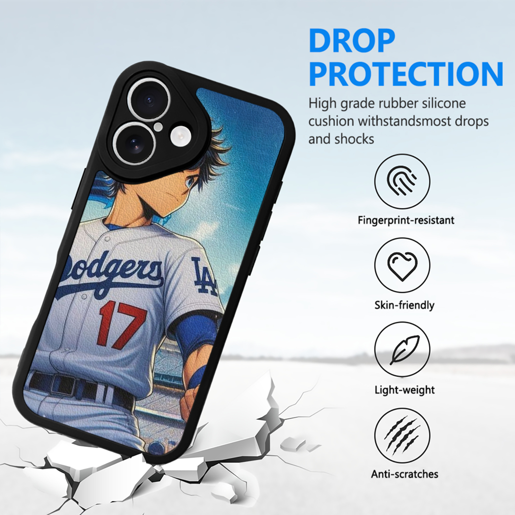  IPhone 16 Silicone Leather Case – UV Print, Lambskin Texture – Perfect Fit, Wireless Charging Compatible, Scratch Resistant, Precise Cutouts – Stylish Protection For IPhone 16