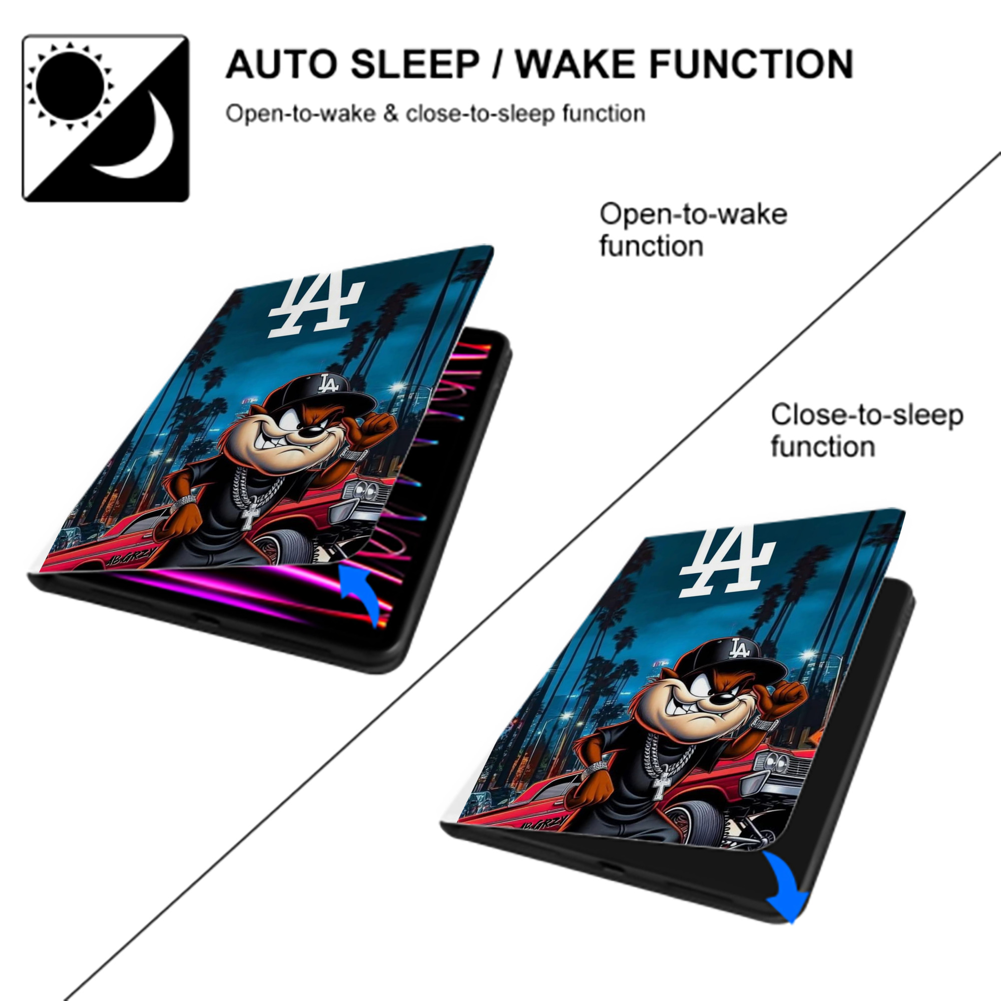  Premium Tri-Fold PU Leather & Silicone IPad Case With Pencil Slot – Fits 9.5,10.5,10.9 – Adjustable Stand, Slim, Protective