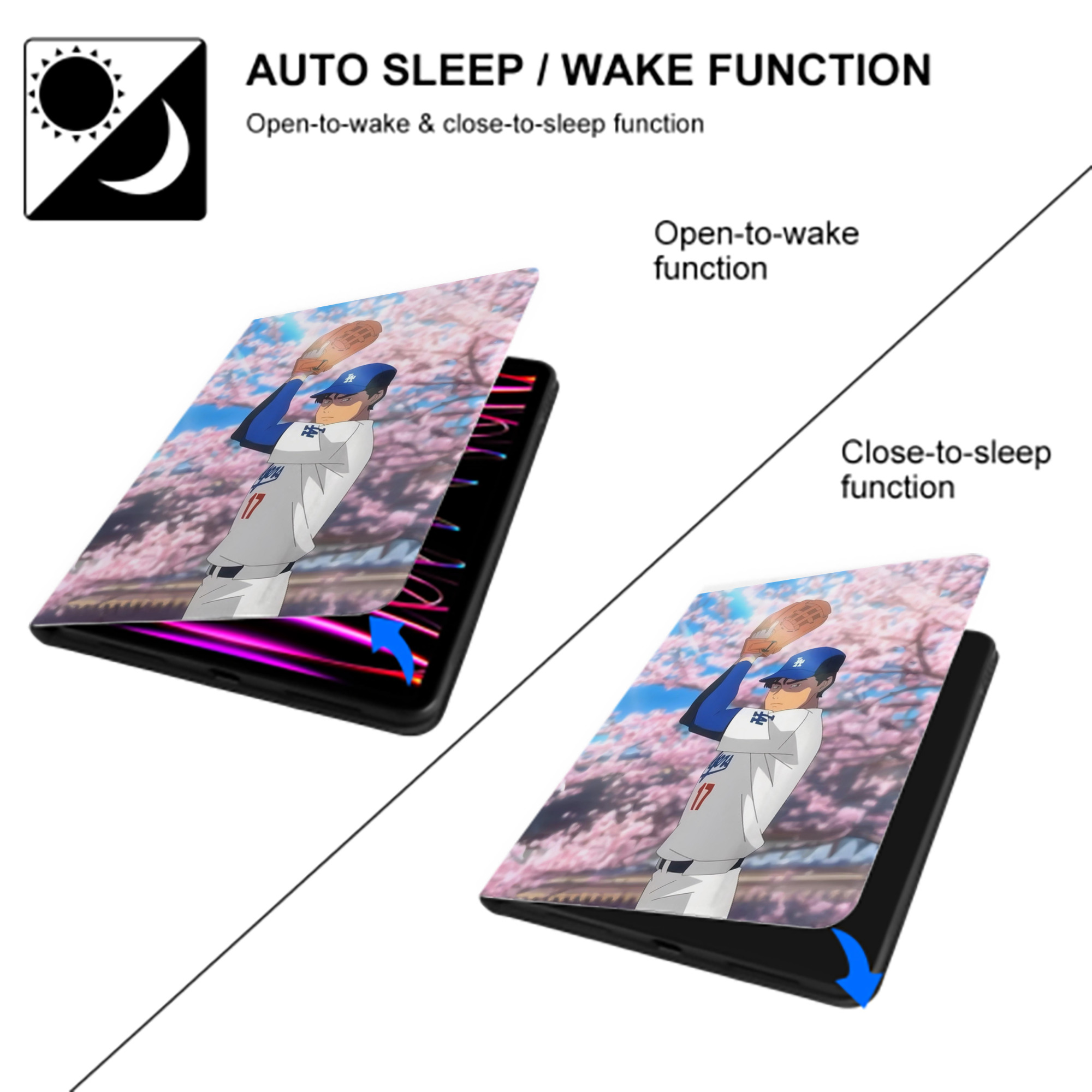  Premium Tri-Fold PU Leather & Silicone IPad Case With Pencil Slot – Fits 9.5,10.5,10.9 – Adjustable Stand, Slim, Protective