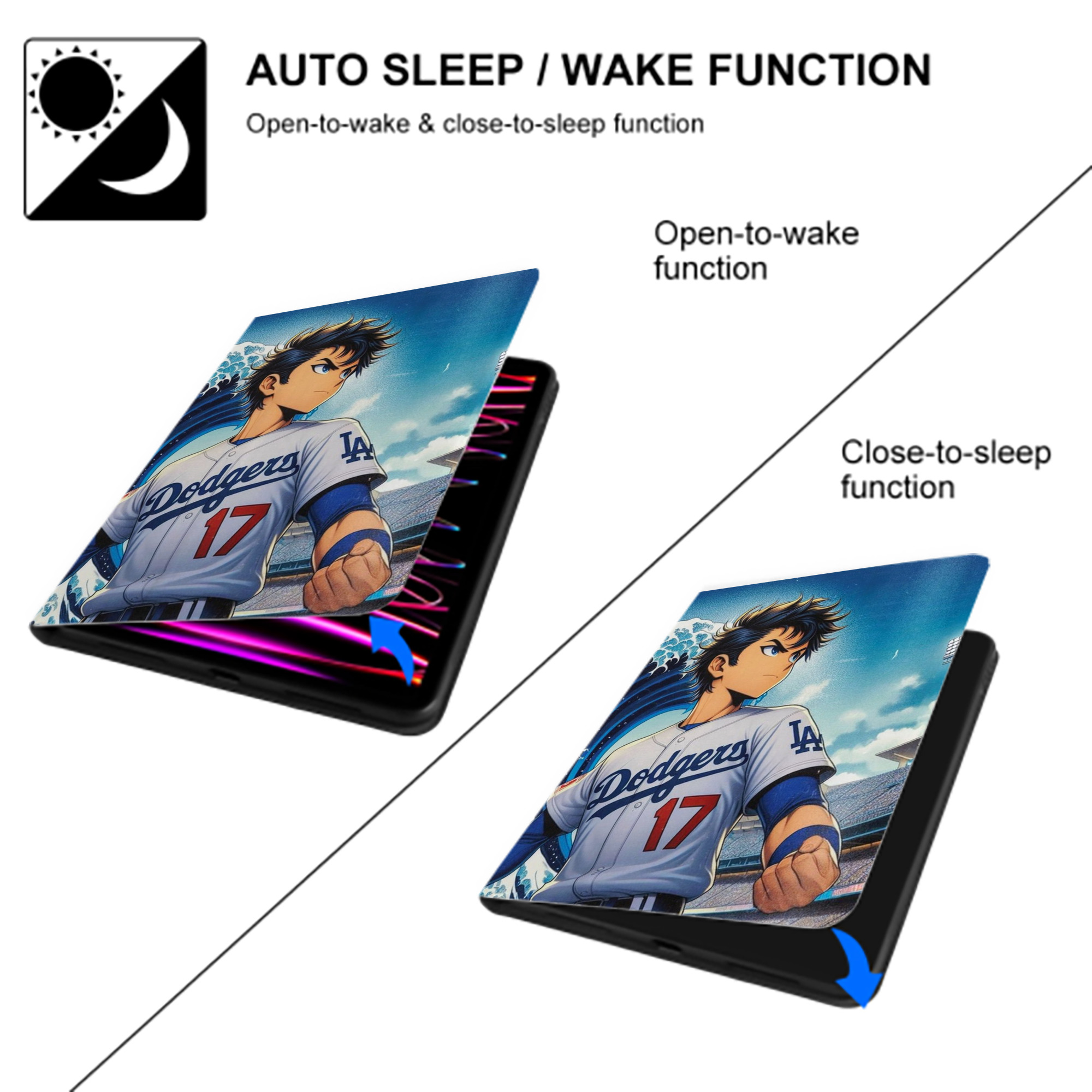  Premium Tri-Fold PU Leather & Silicone IPad Case With Pencil Slot – Fits 9.5,10.5,10.9 – Adjustable Stand, Slim, Protective