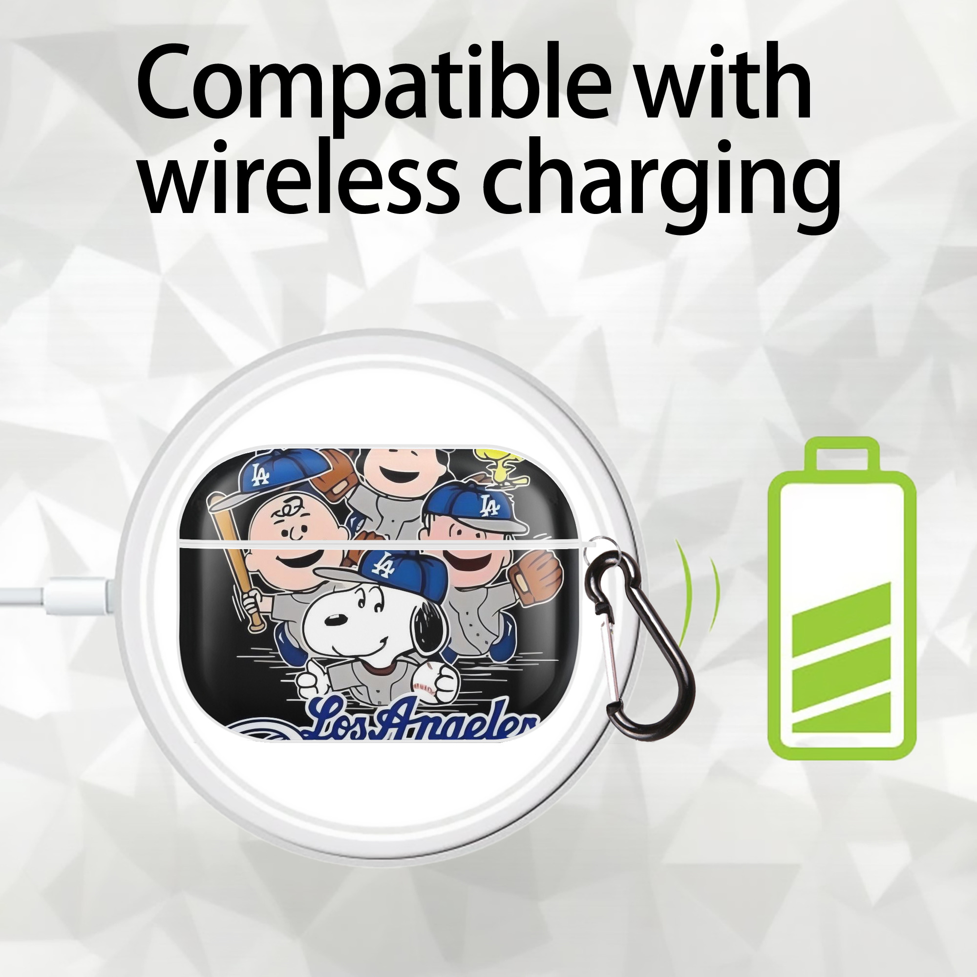  AirPods Pro Hard Case White With Keychain, Durable Flexible PC, Precise Cutouts, Anti-Fingerprint, Yellowing & Scratch Resistant, Full Protection, Washable