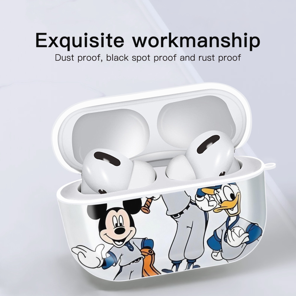  AirPods Pro Hard Case White With Keychain, Durable Flexible PC, Precise Cutouts, Anti-Fingerprint, Yellowing & Scratch Resistant, Full Protection, Washable