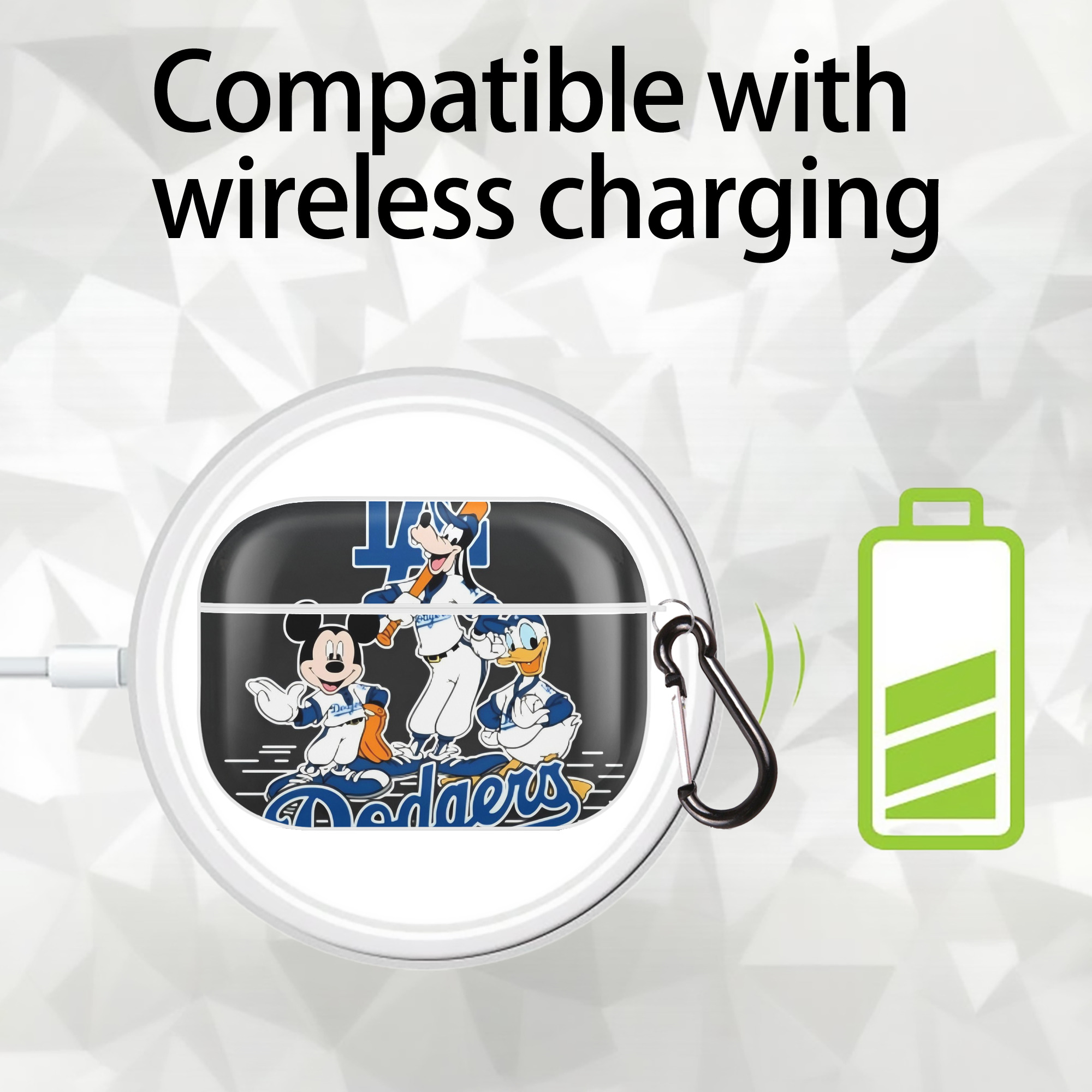  AirPods Pro Hard Case White With Keychain, Durable Flexible PC, Precise Cutouts, Anti-Fingerprint, Yellowing & Scratch Resistant, Full Protection, Washable