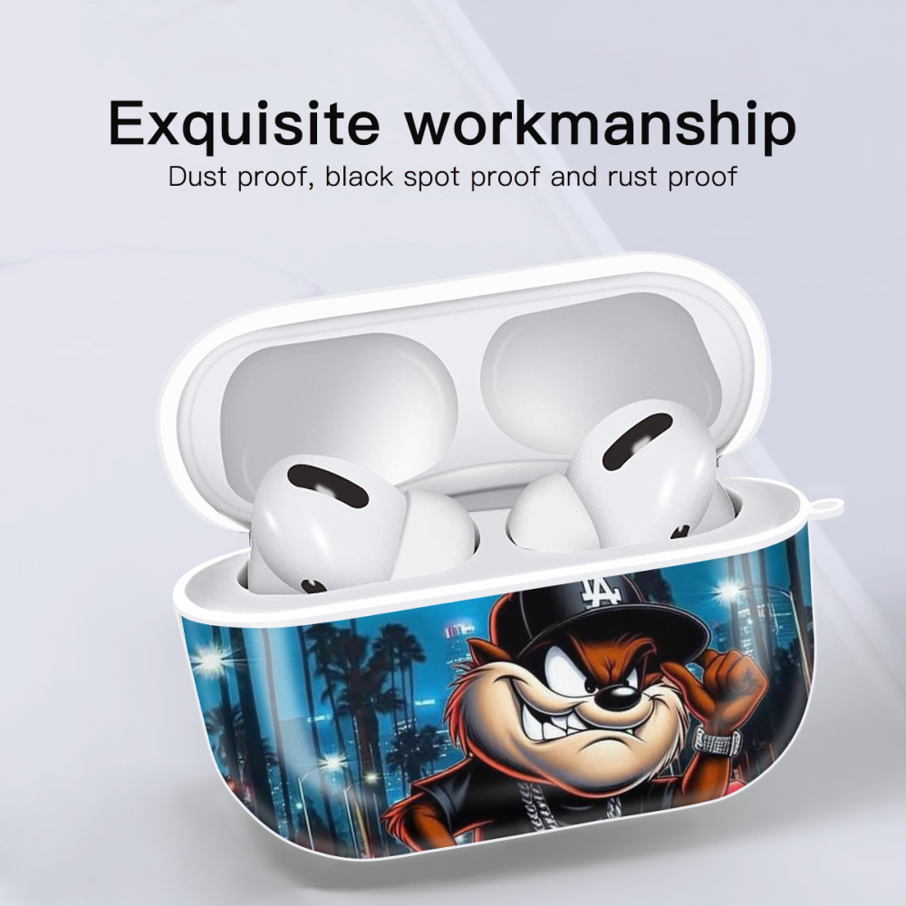  AirPods Pro Hard Case White With Keychain, Durable Flexible PC, Precise Cutouts, Anti-Fingerprint, Yellowing & Scratch Resistant, Full Protection, Washable