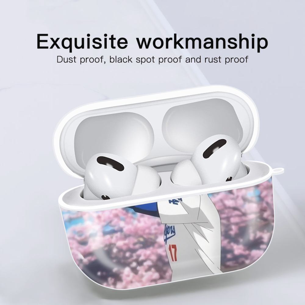  AirPods Pro Hard Case White With Keychain, Durable Flexible PC, Precise Cutouts, Anti-Fingerprint, Yellowing & Scratch Resistant, Full Protection, Washable