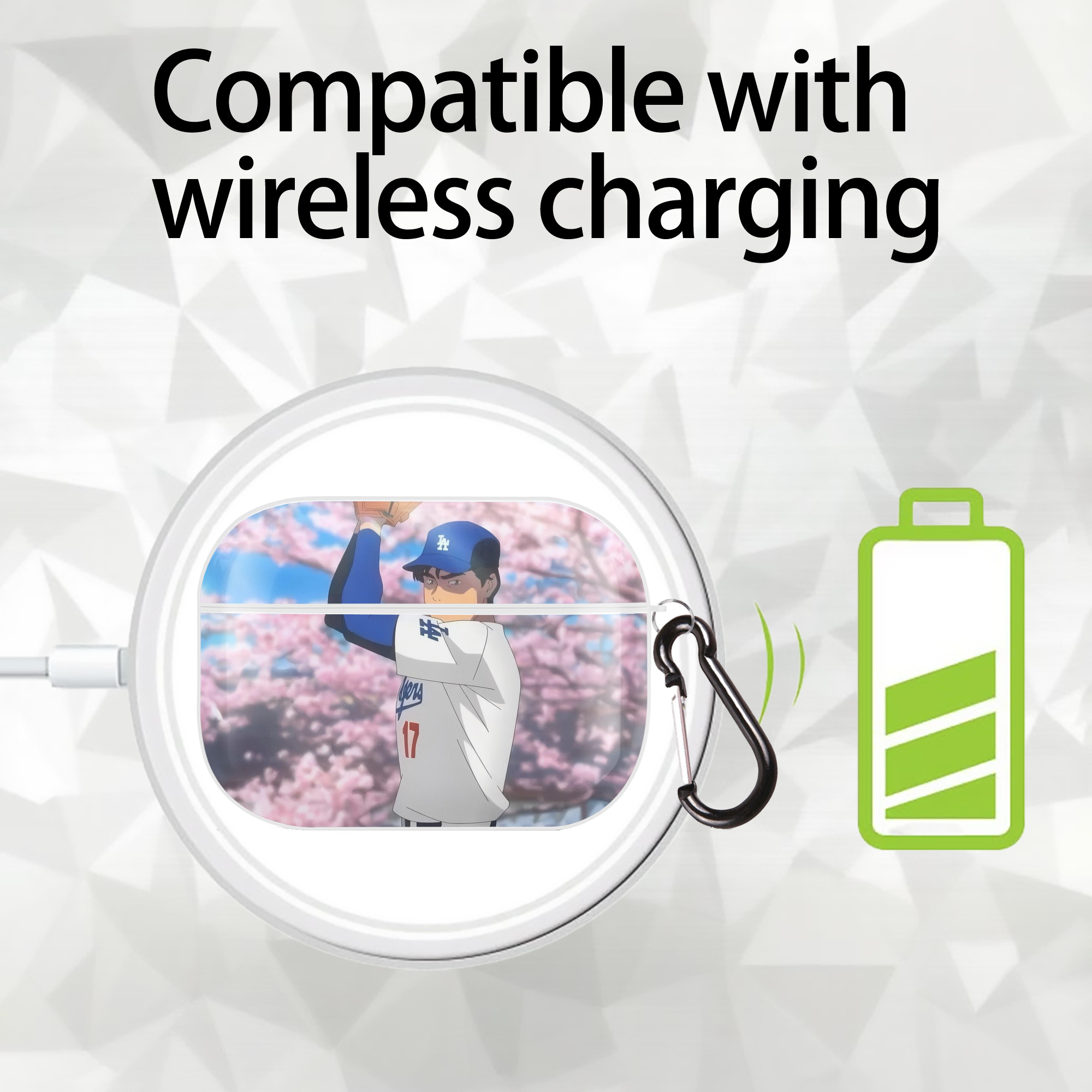  AirPods Pro Hard Case White With Keychain, Durable Flexible PC, Precise Cutouts, Anti-Fingerprint, Yellowing & Scratch Resistant, Full Protection, Washable