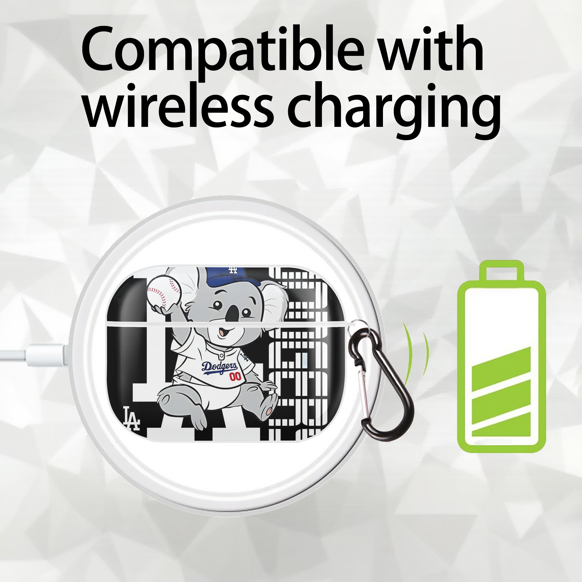  AirPods Pro Hard Case White With Keychain, Durable Flexible PC, Precise Cutouts, Anti-Fingerprint, Yellowing & Scratch Resistant, Full Protection, Washable