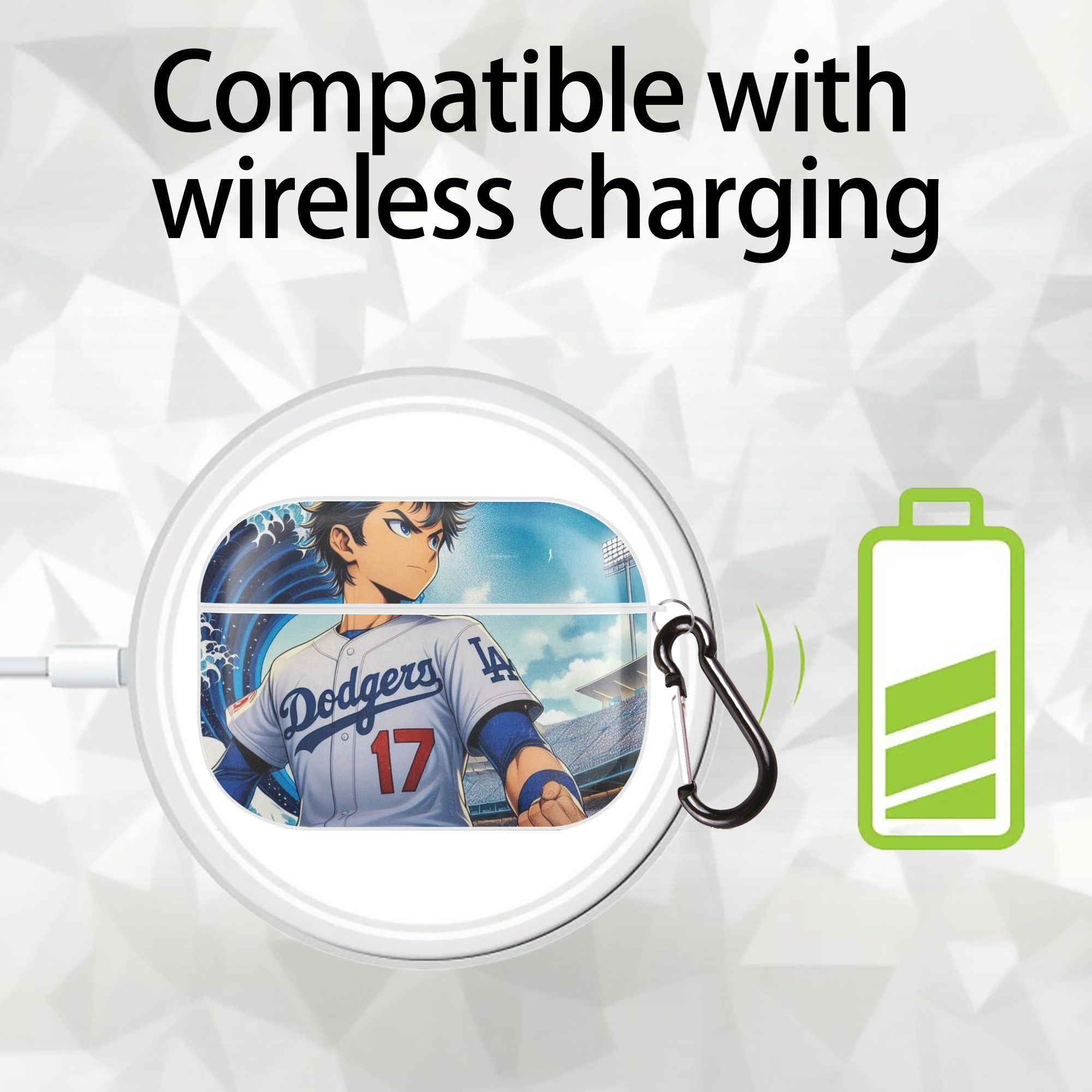  AirPods Pro Hard Case White With Keychain, Durable Flexible PC, Precise Cutouts, Anti-Fingerprint, Yellowing & Scratch Resistant, Full Protection, Washable