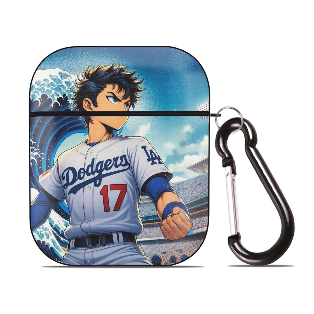  AirPods 2 Case Hard Shell Black, Flexible PC Material, Precise Cutouts, Full Protection, Anti-Fingerprint, Washable, Includes Keychain – Durable & Slim Design