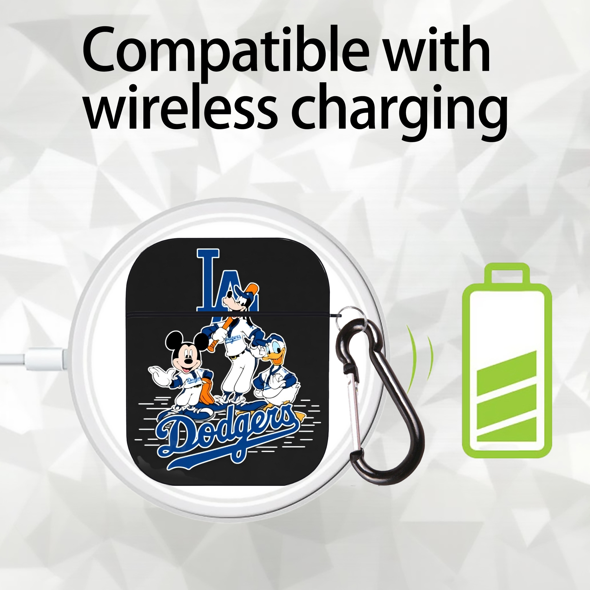  AirPods 2 Case Hard Shell Black, Flexible PC Material, Precise Cutouts, Full Protection, Anti-Fingerprint, Washable, Includes Keychain – Durable & Slim Design