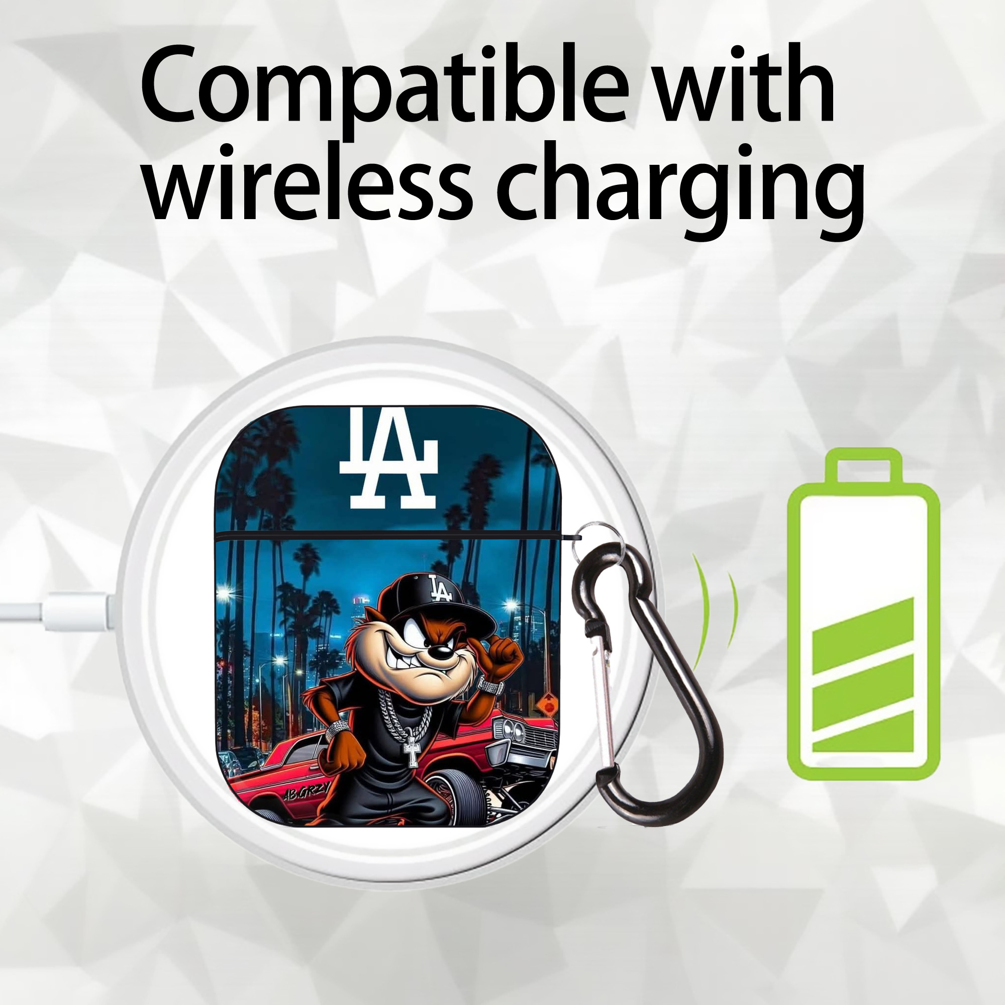  AirPods 2 Case Hard Shell Black, Flexible PC Material, Precise Cutouts, Full Protection, Anti-Fingerprint, Washable, Includes Keychain – Durable & Slim Design