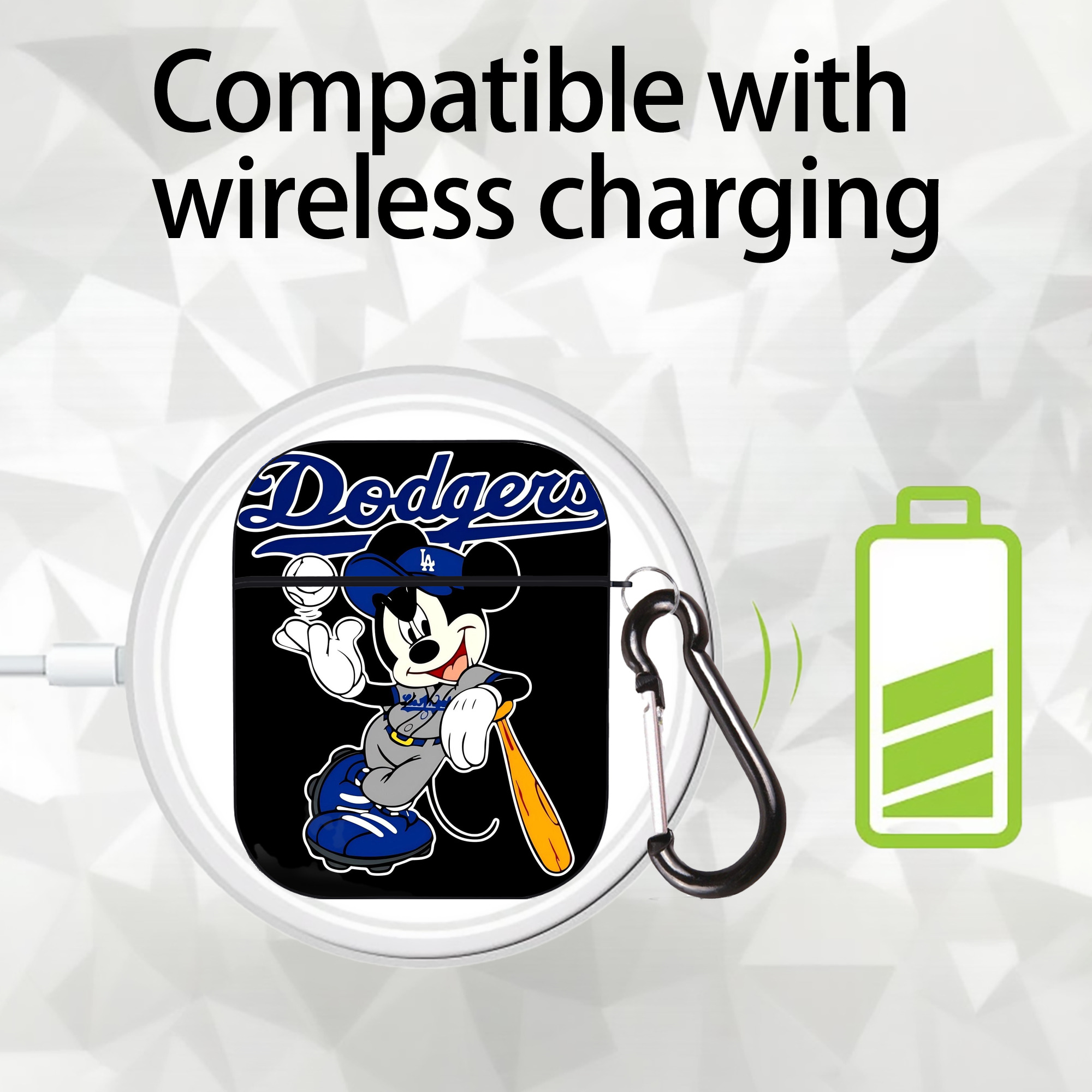  AirPods 2 Case Hard Shell Black, Flexible PC Material, Precise Cutouts, Full Protection, Anti-Fingerprint, Washable, Includes Keychain – Durable & Slim Design