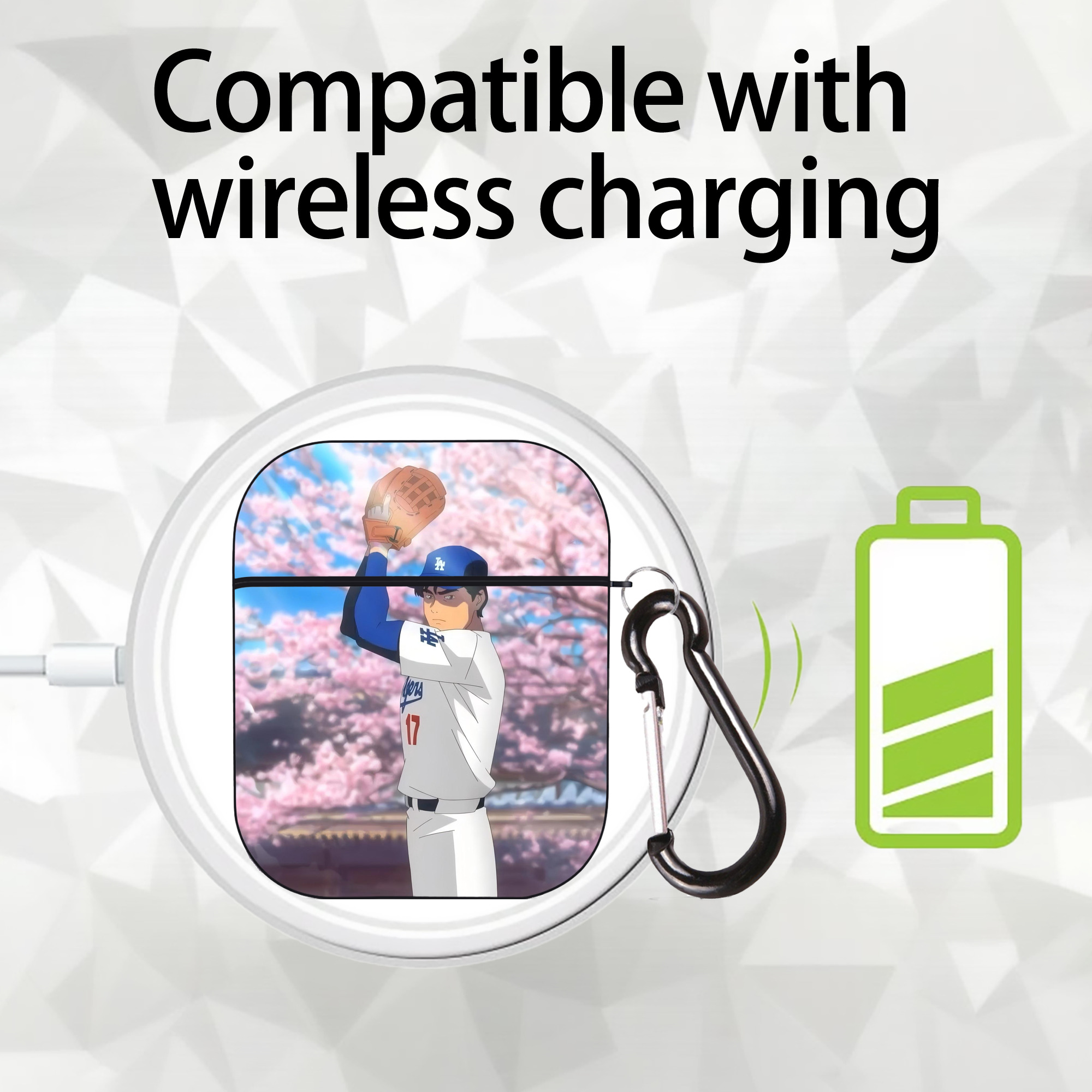  AirPods 2 Case Hard Shell Black, Flexible PC Material, Precise Cutouts, Full Protection, Anti-Fingerprint, Washable, Includes Keychain – Durable & Slim Design