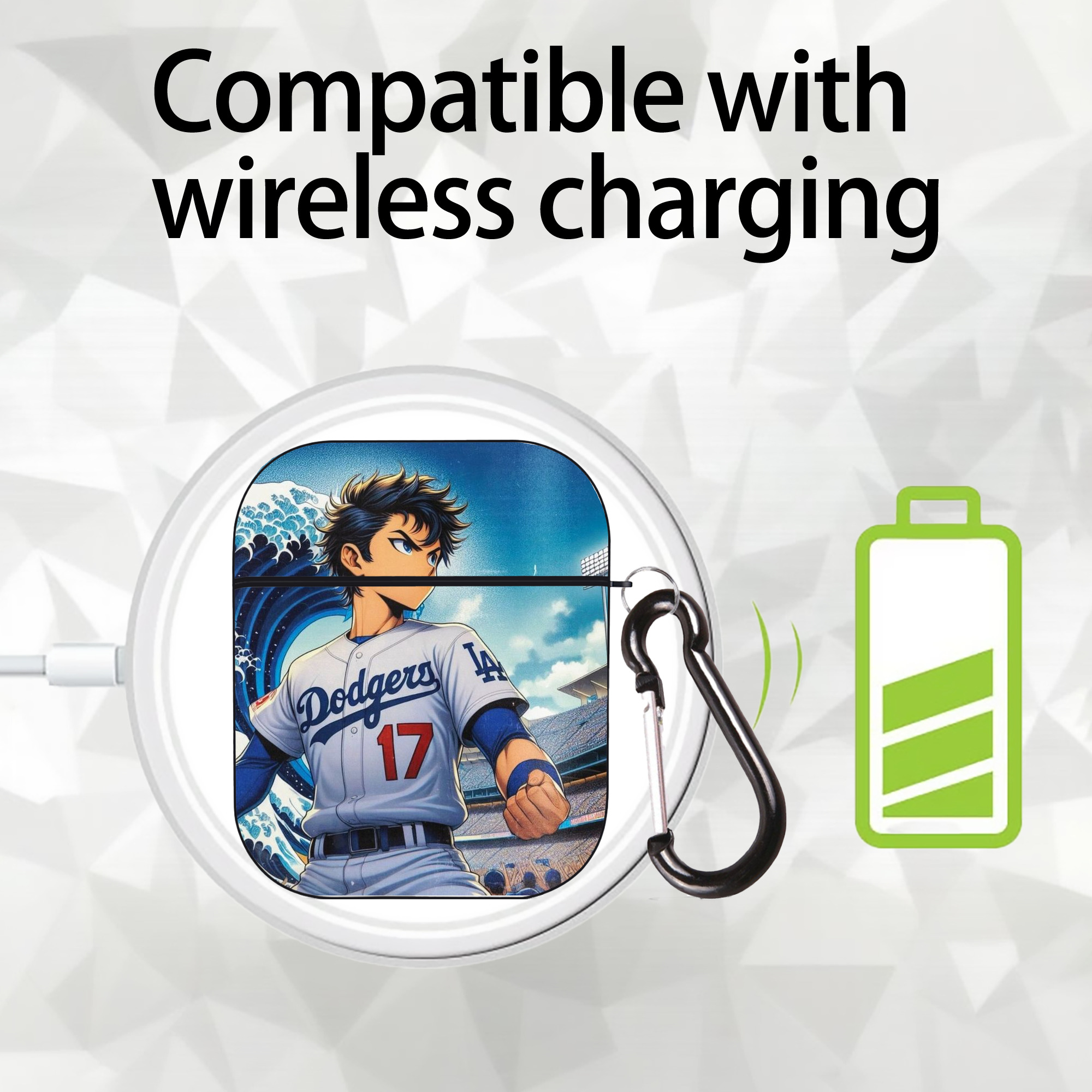  AirPods 2 Case Hard Shell Black, Flexible PC Material, Precise Cutouts, Full Protection, Anti-Fingerprint, Washable, Includes Keychain – Durable & Slim Design